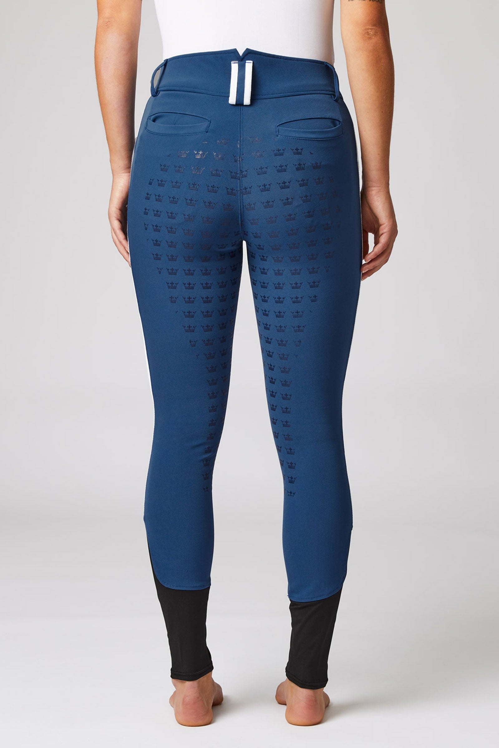 Horze Women's High Waist Full Seat Breeches with Contrasting Piping Womens Breeches