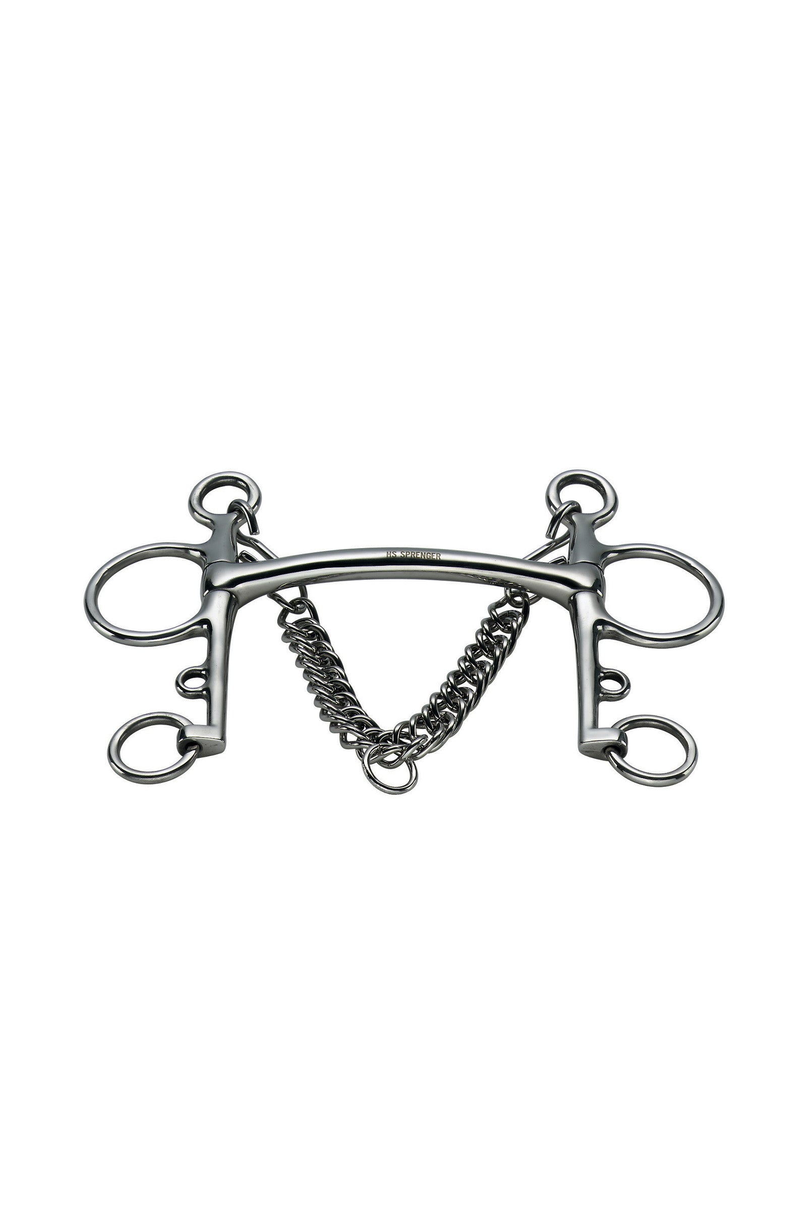 Sprenger pelham buet rett munn, 14 mm, rustfritt stål Bitt