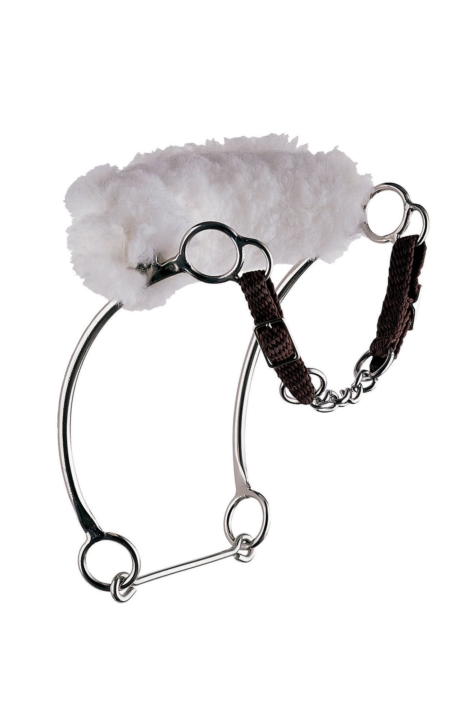 Sprenger Kombi-Hackamore, Covered Noseband, Stainless St. Horse Bits