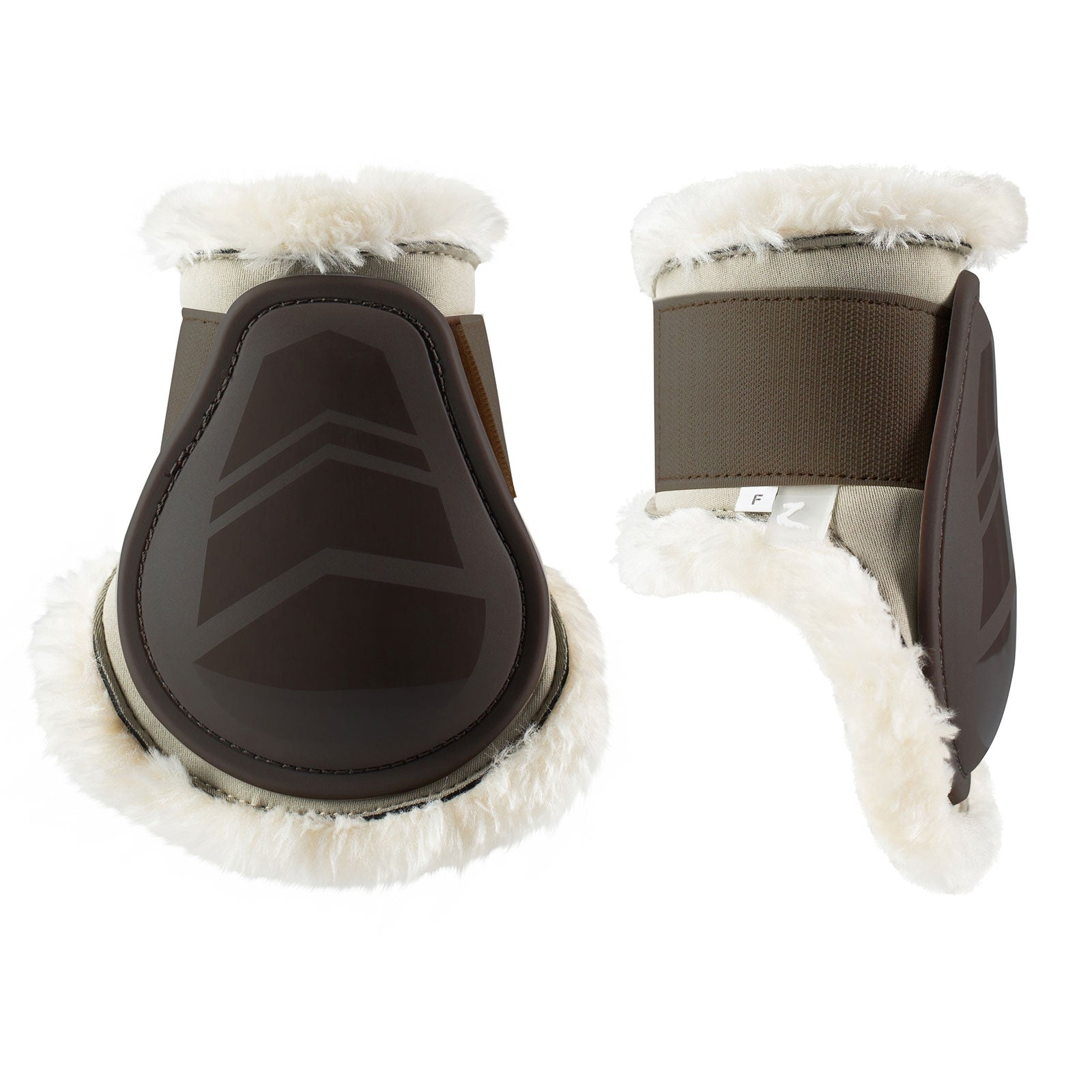 Horze Caliber Fetlock Boots with Faux Fur Lining Leg Protection & Hoof Protection for Horses
