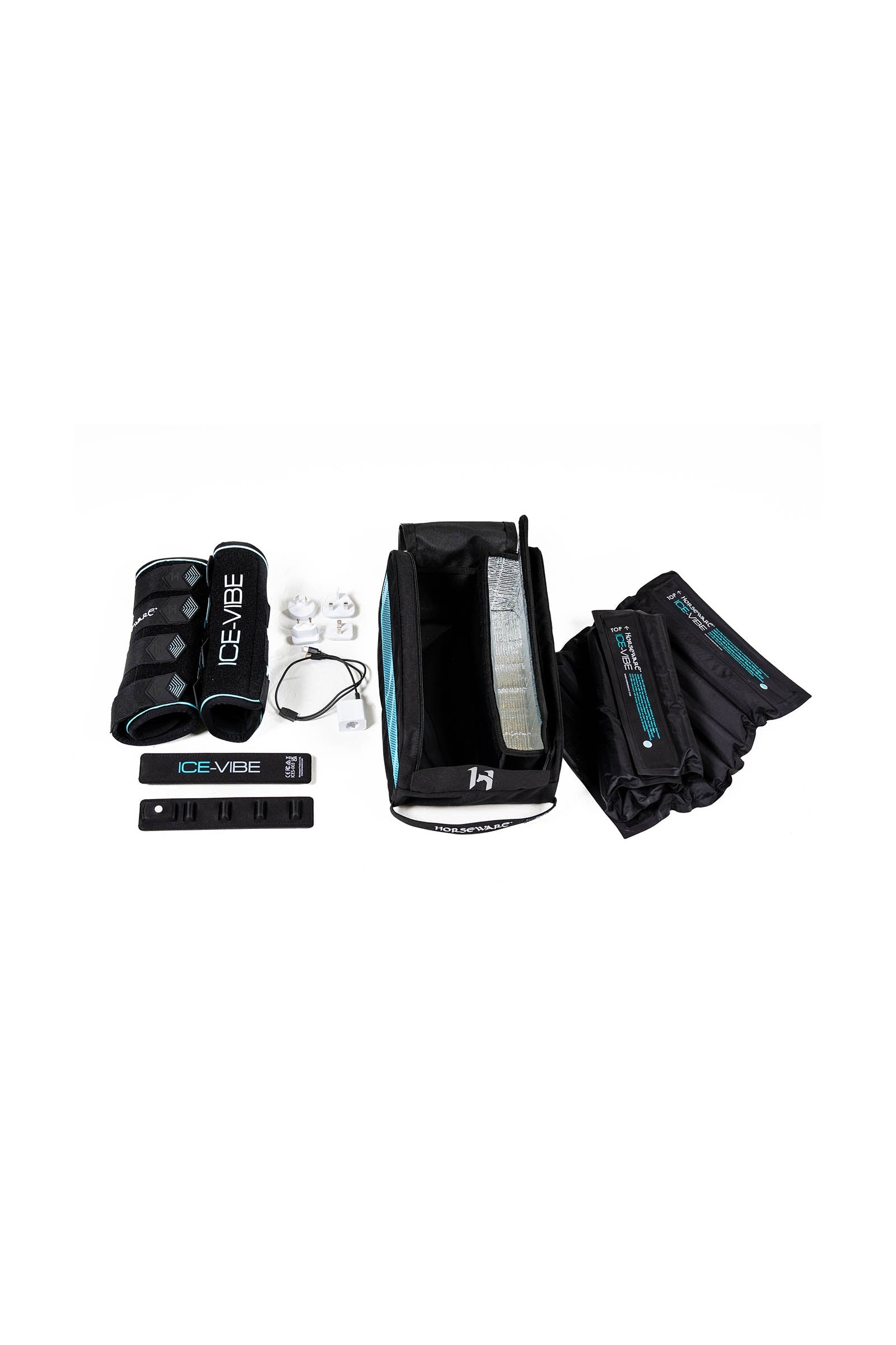 Horseware Ice-Vibe Leg Wraps (Pair) Leg Protection & Hoof Protection for Horses