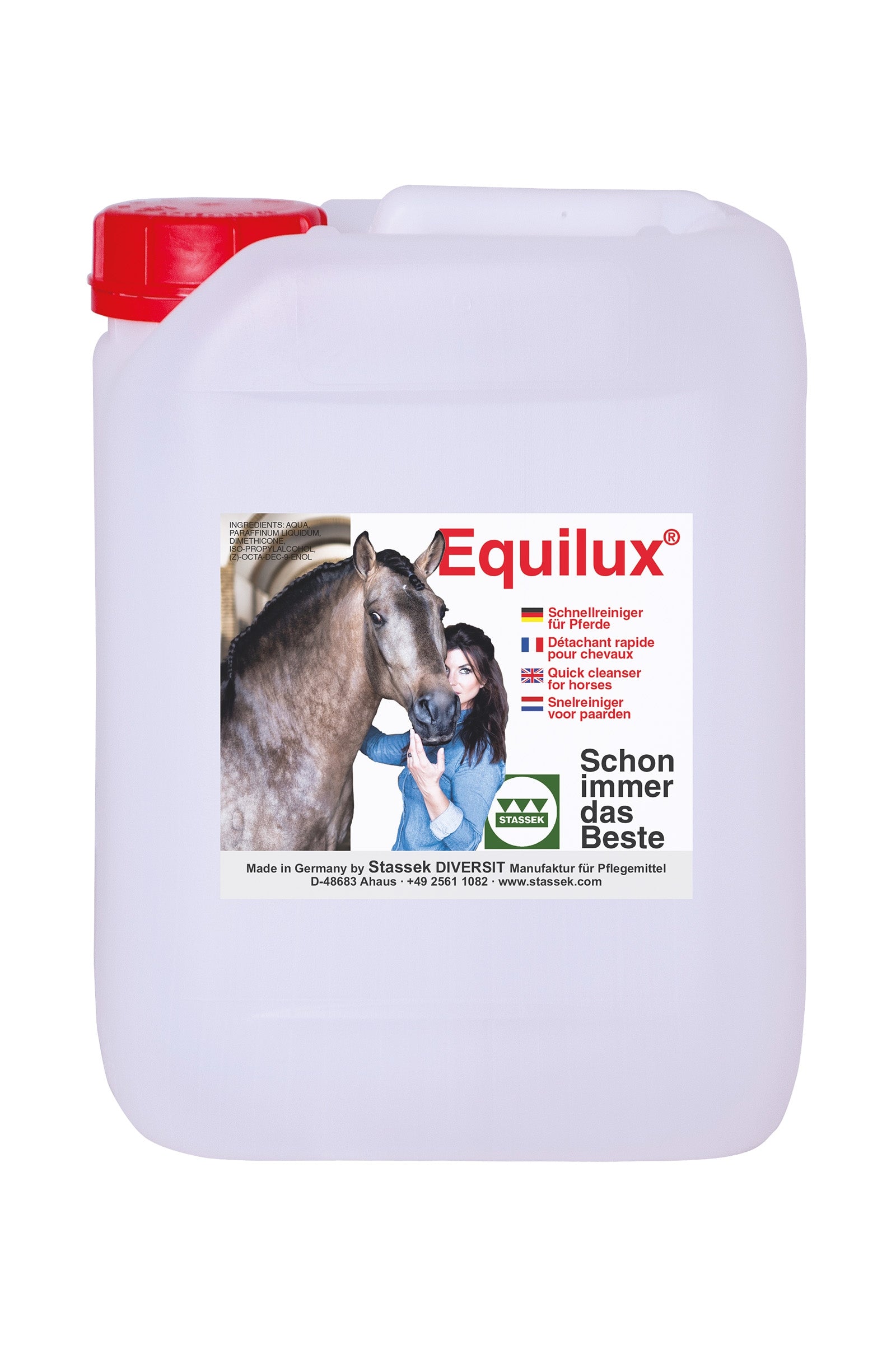 Stassek Equilux Beholder, 2 liters Hestepleie