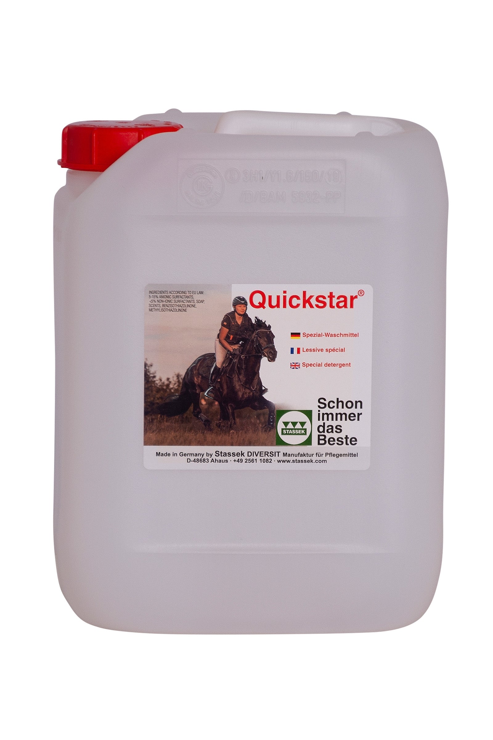 Stassek Quickstar Leather and Wool Care Detergent, 5 liters Horse Health Care
