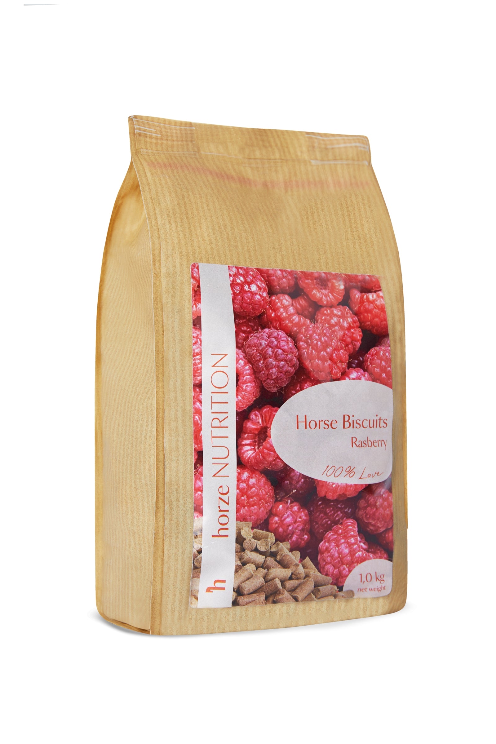 Horze Biscuits godbiter, bringebær, 1 kilo Horse Feed & Nutrition