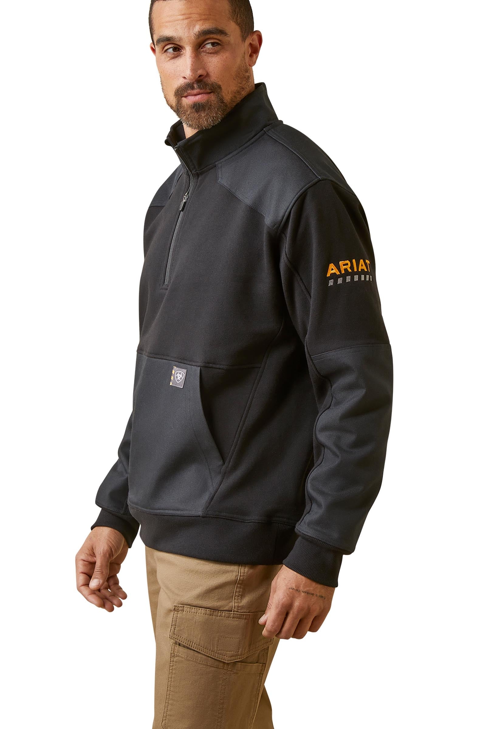 Ariat Rebar Workman Duracanvas Men's 1/4 Zip Sweatshirt Mens Riding Clothing