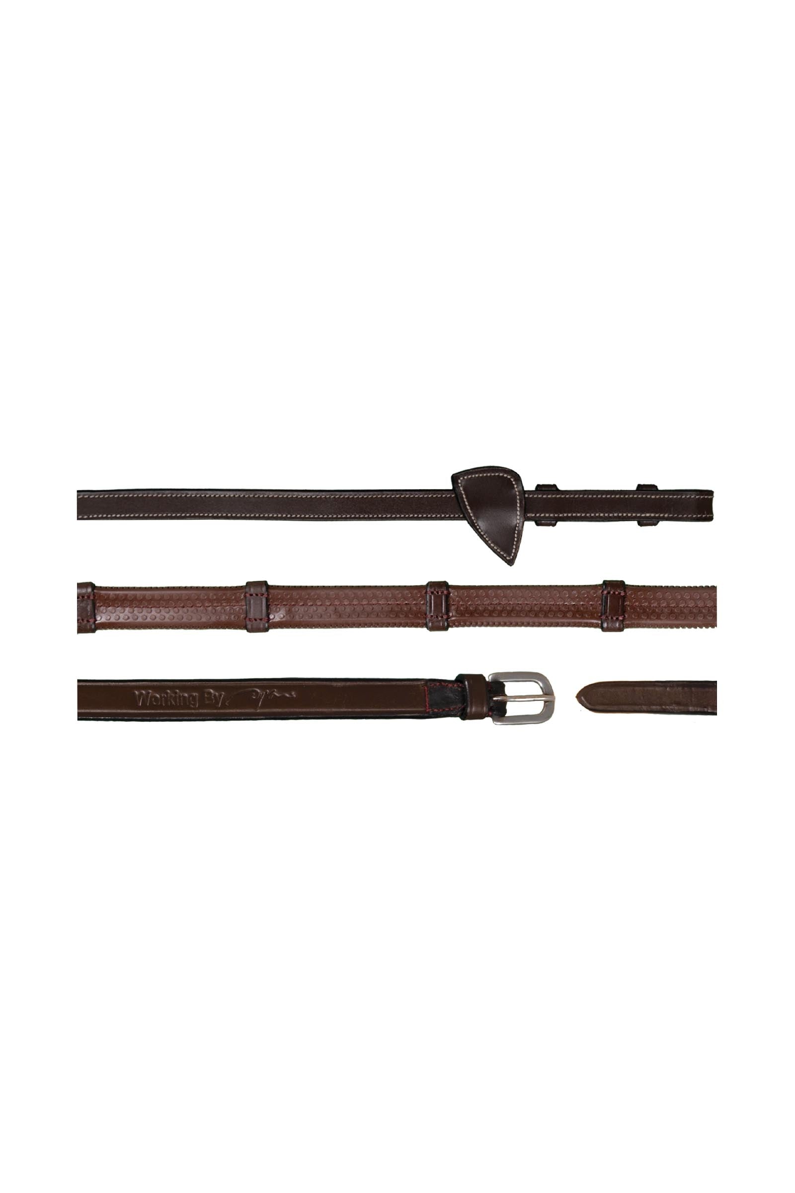 Dy'on Working gummitøyler (13 mm) med 7 lærstoppere Hodelag & Tøyler