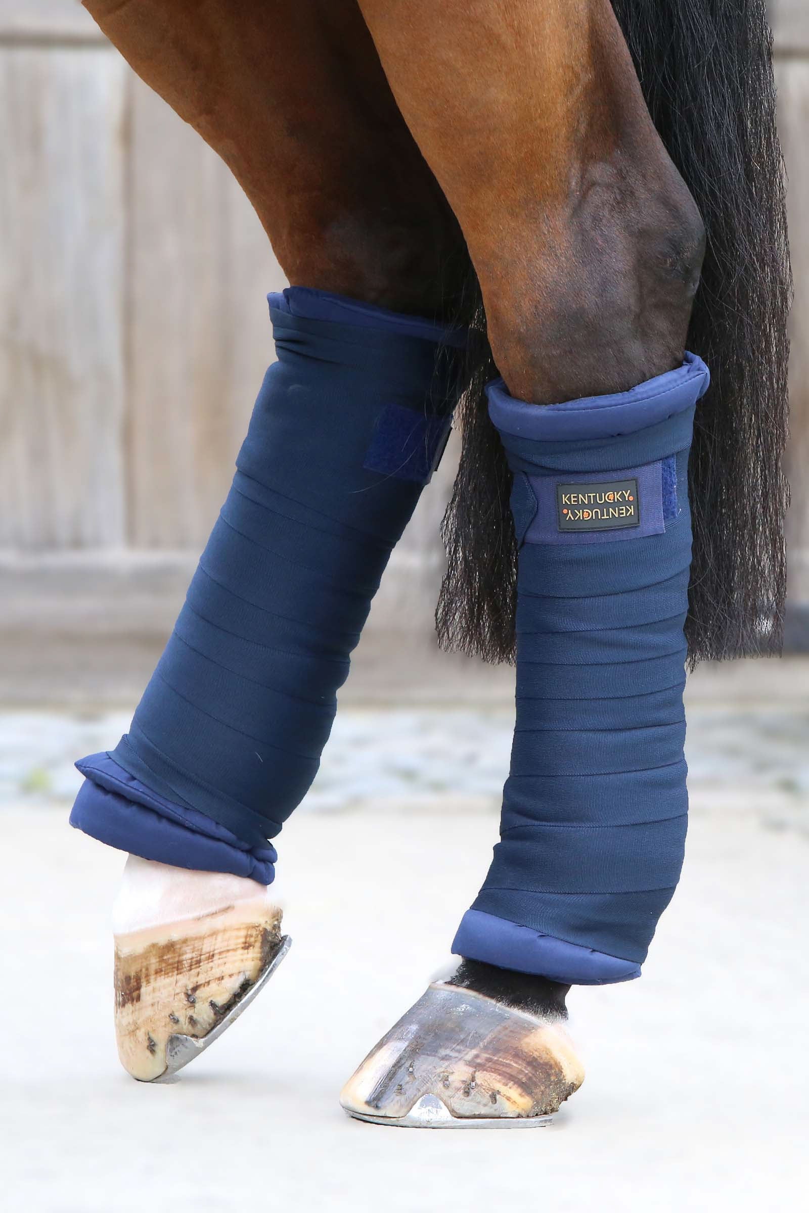 Kentucky Horsewear vatterte bandasjeunderlag, sett med 4 Leg Protection & Hoof Protection for Horses