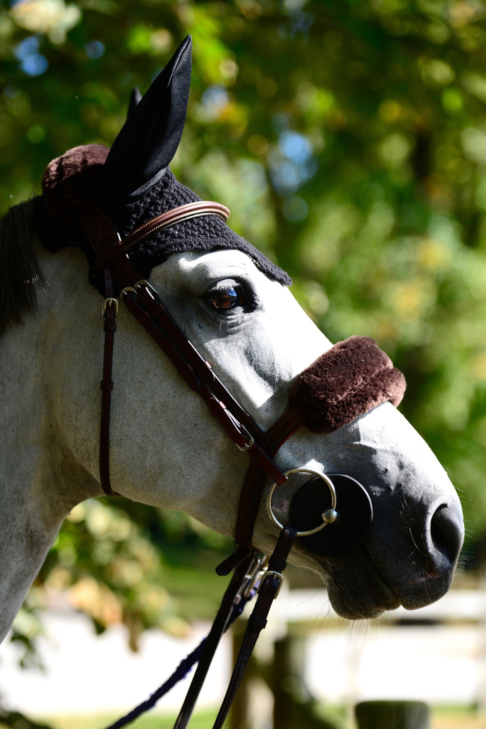 Kentucky Horsewear Sheepskin Noseband cover Bridles & Reins