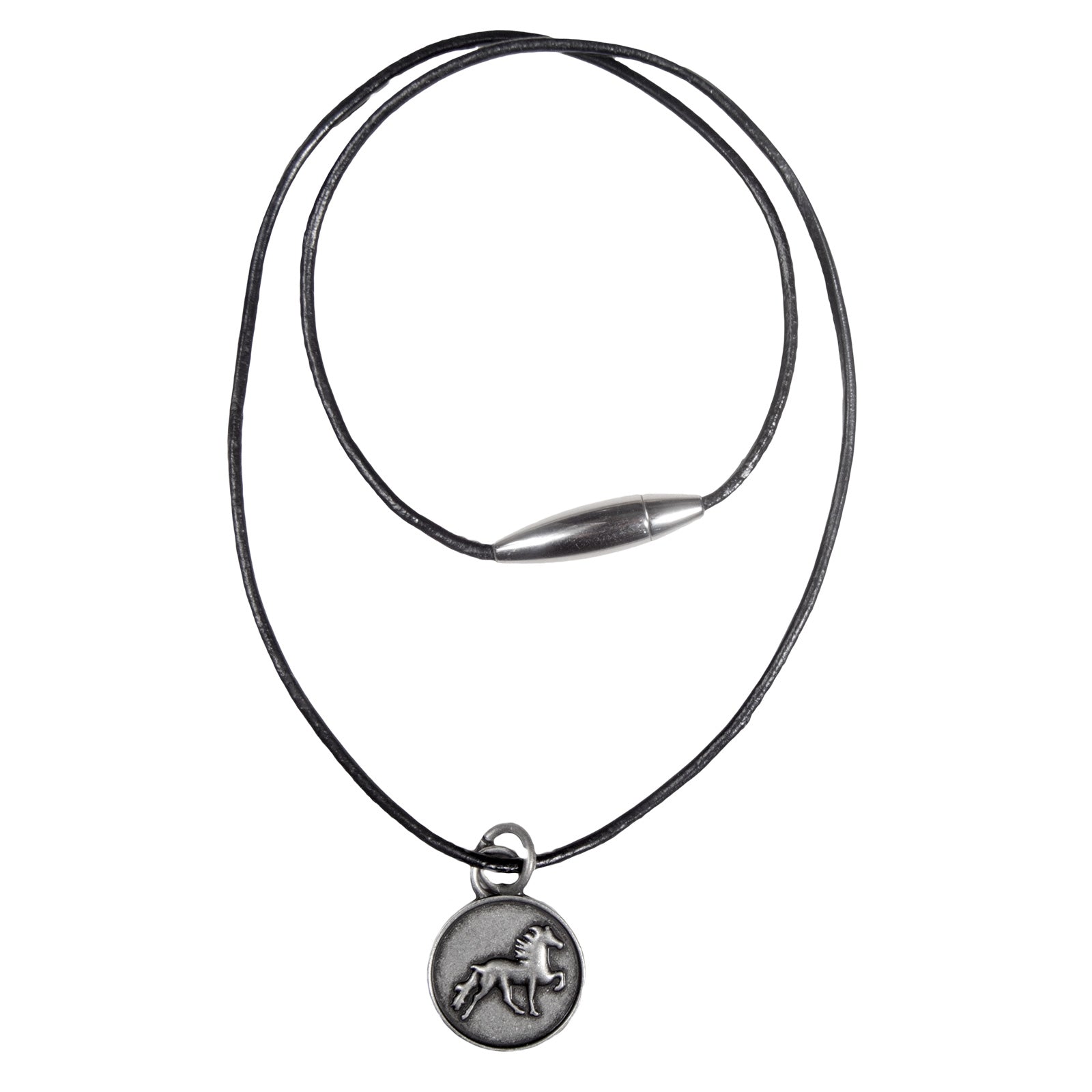 Karlslund lærhalsbånd med rustikk islandshest Gaver