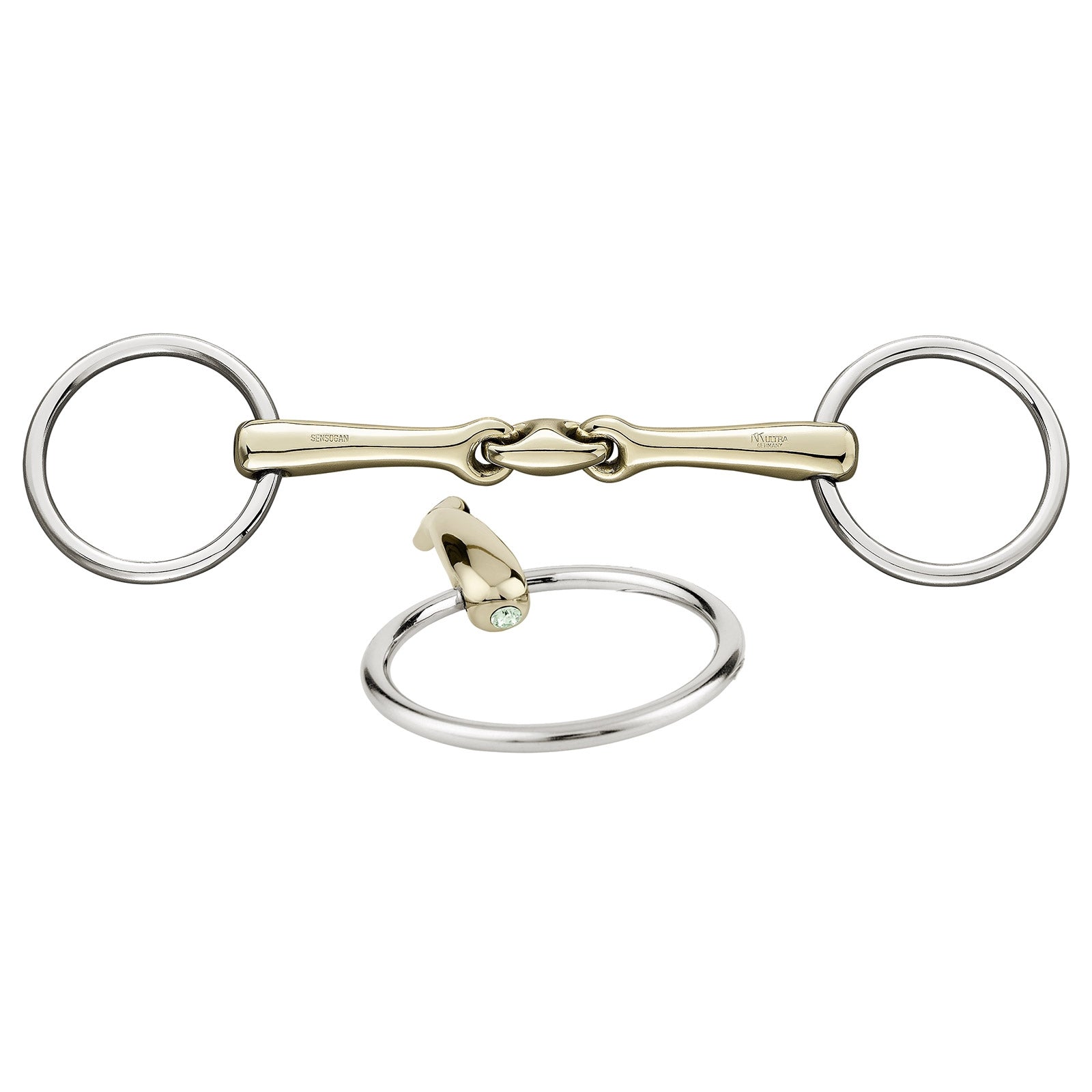 Sprenger KK Ultra Bradoon, Sensogan 14mm w/ Crystals Horse Bits