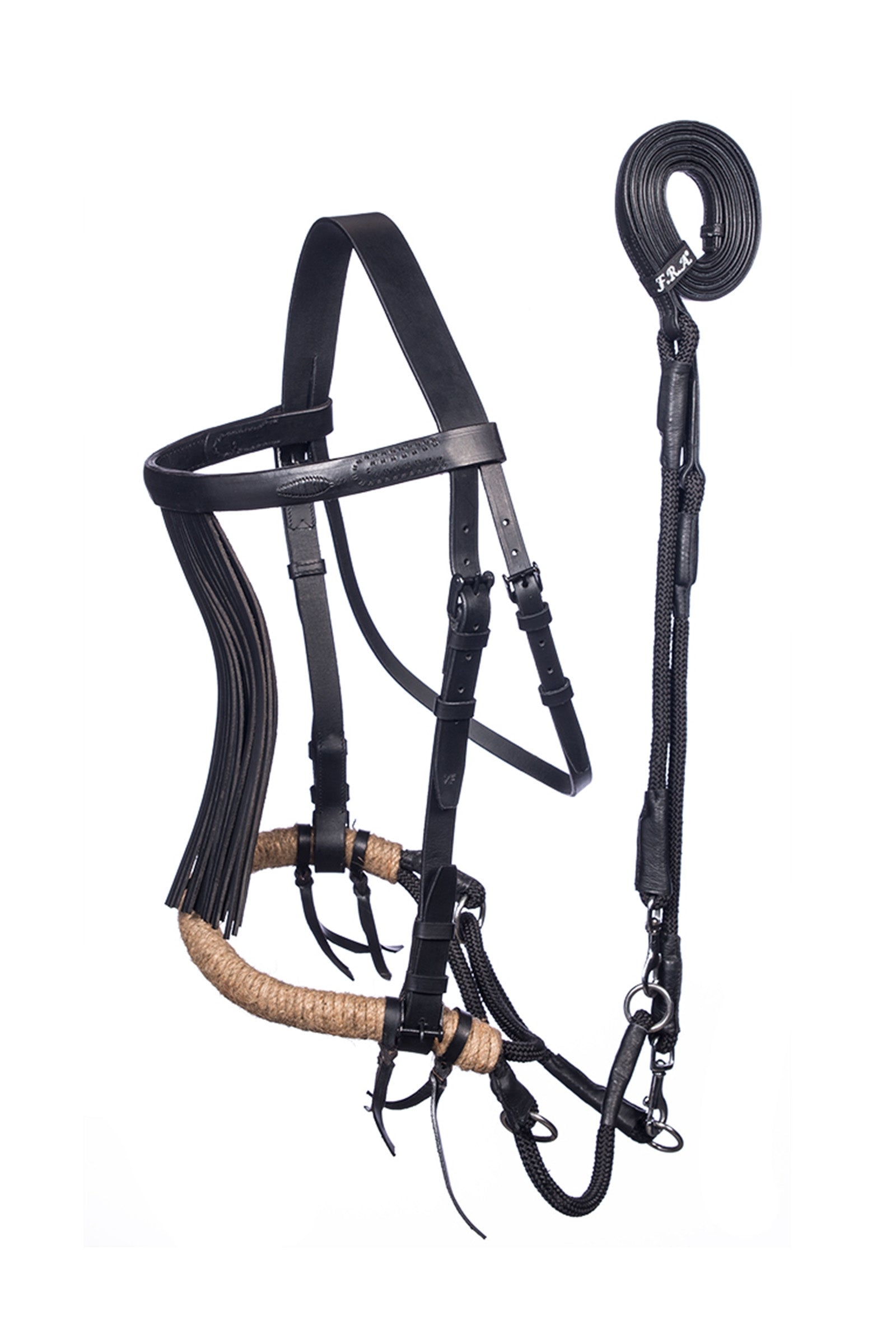 F.R.A. Freedom Riding Articles Tinver bittløst hodelag med tøyler (system 4), Shire Hodelag & Tøyler