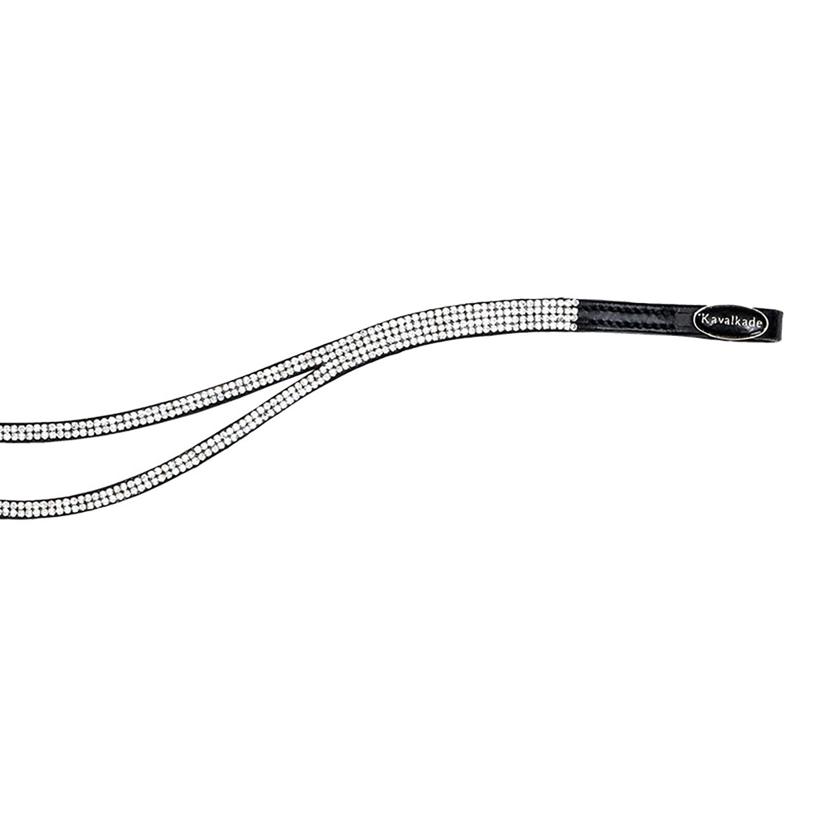 Kavalkade Browband Duo Slim, two split arches w/ grey rhinestones Bridles & Reins