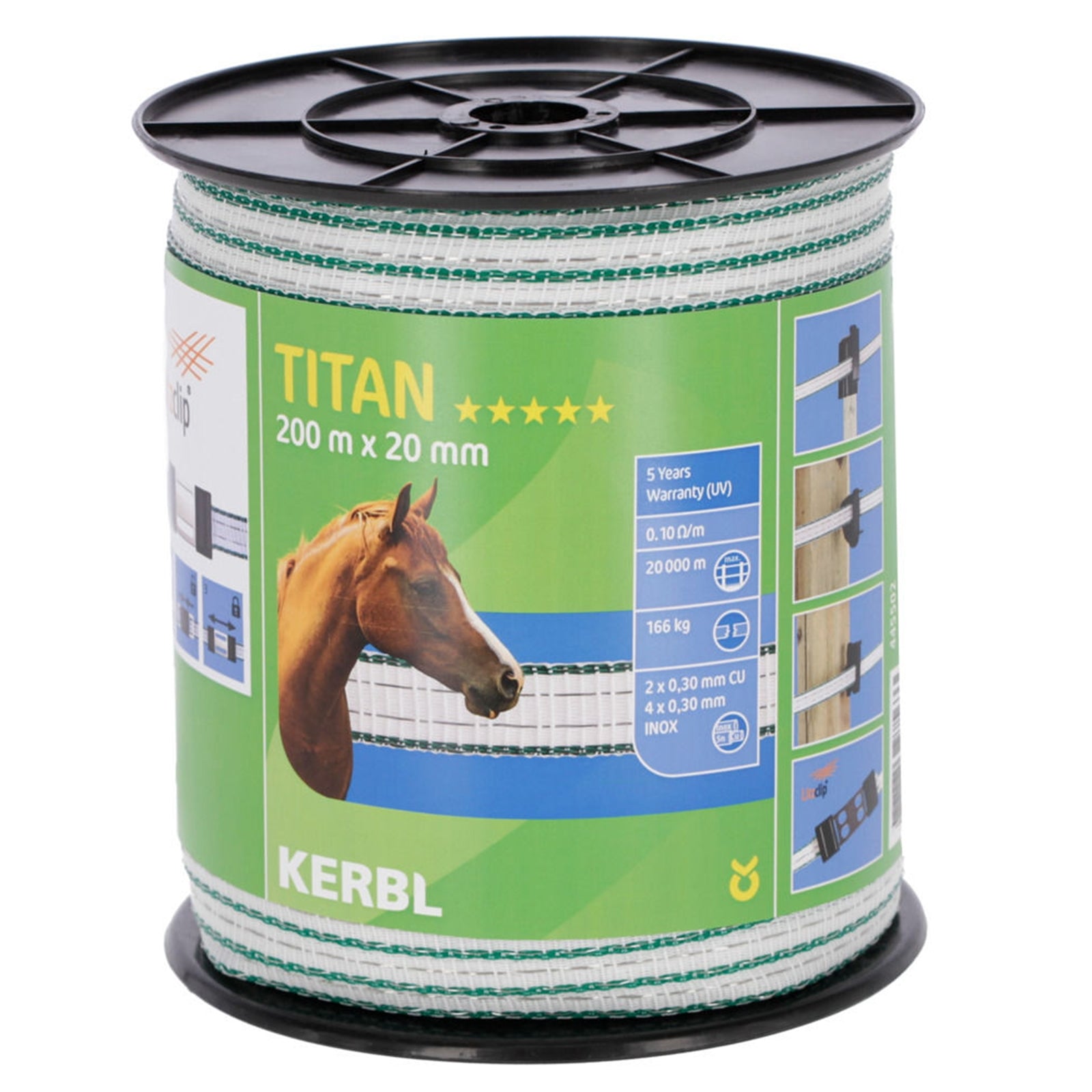 Kerbl Titan gjerdebånd, 20 mm Elektrisk gjerdeutstyr
