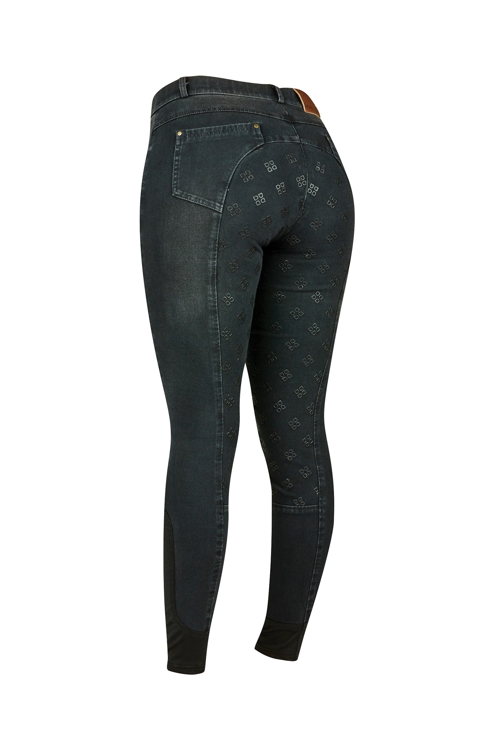 Dublin Shona Denim ridebukse, helforsterket med silikontrykk, dame Womens Breeches
