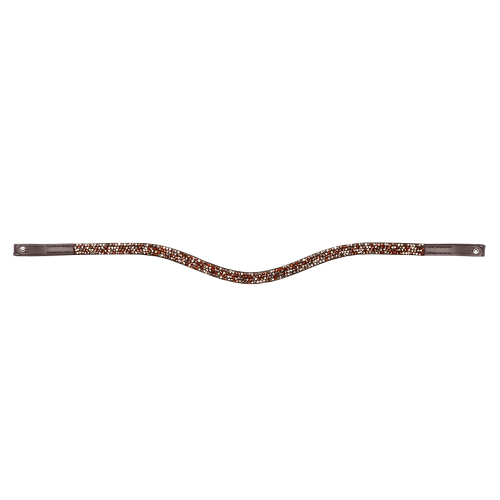Kavalkade Button Coffee Browband Hodelag & Tøyler