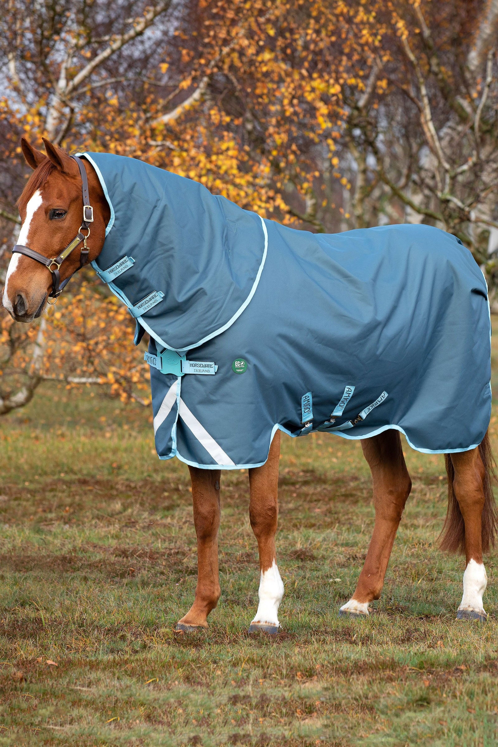 Horseware Amigo AmEco 12 Plus utedekken med avtakbar hals, 250 gram Dekken