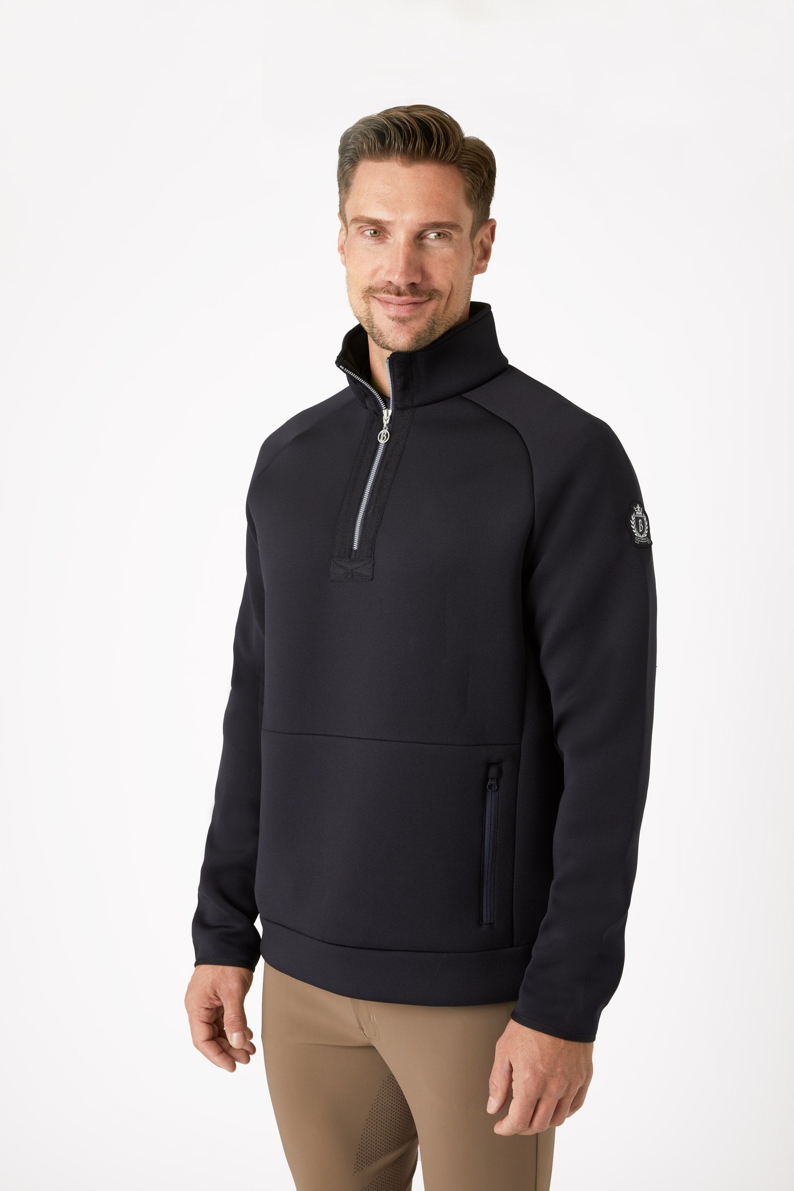 B Vertigo Nicolas Men's Functional Sweatshirt with Zipper Pockets Mens Riding Clothing