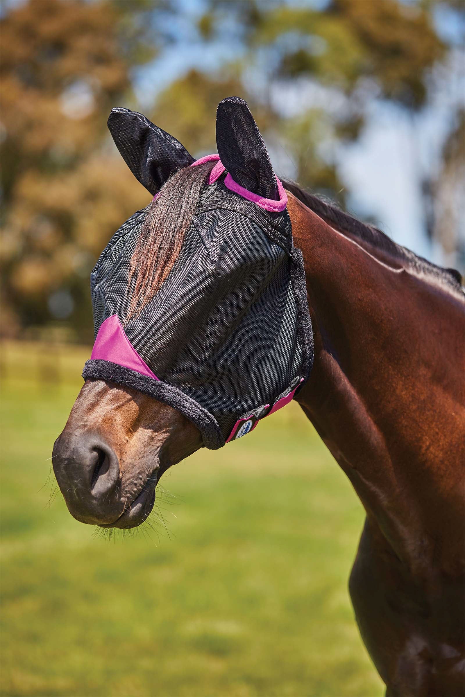 Weatherbeeta Comfitec Deluxe robust fluemaske i mesh med ører Fluebeskyttelse til hest