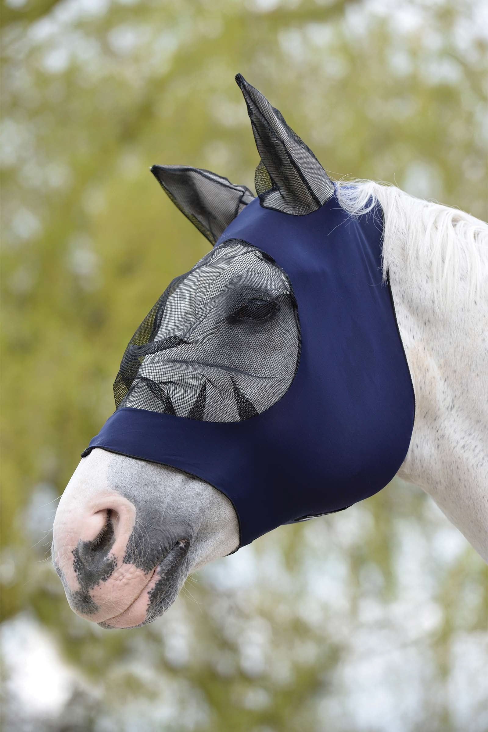 Weatherbeeta Deluxe Bug Eye Saver, elastisk fluemaske med ører Fluebeskyttelse til hest