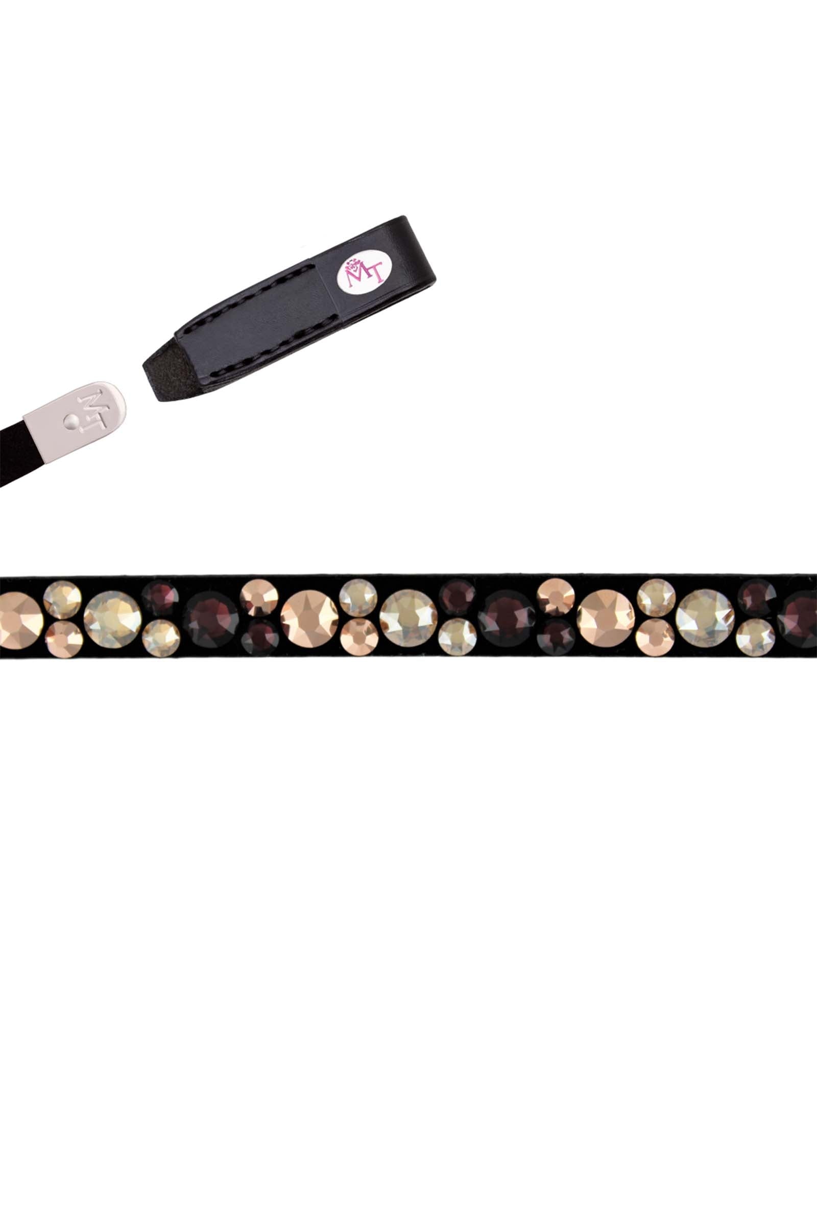 MagicTack Magic Tack Crystal Merlot Gold Bling Classic pannebånd Hodelag & Tøyler