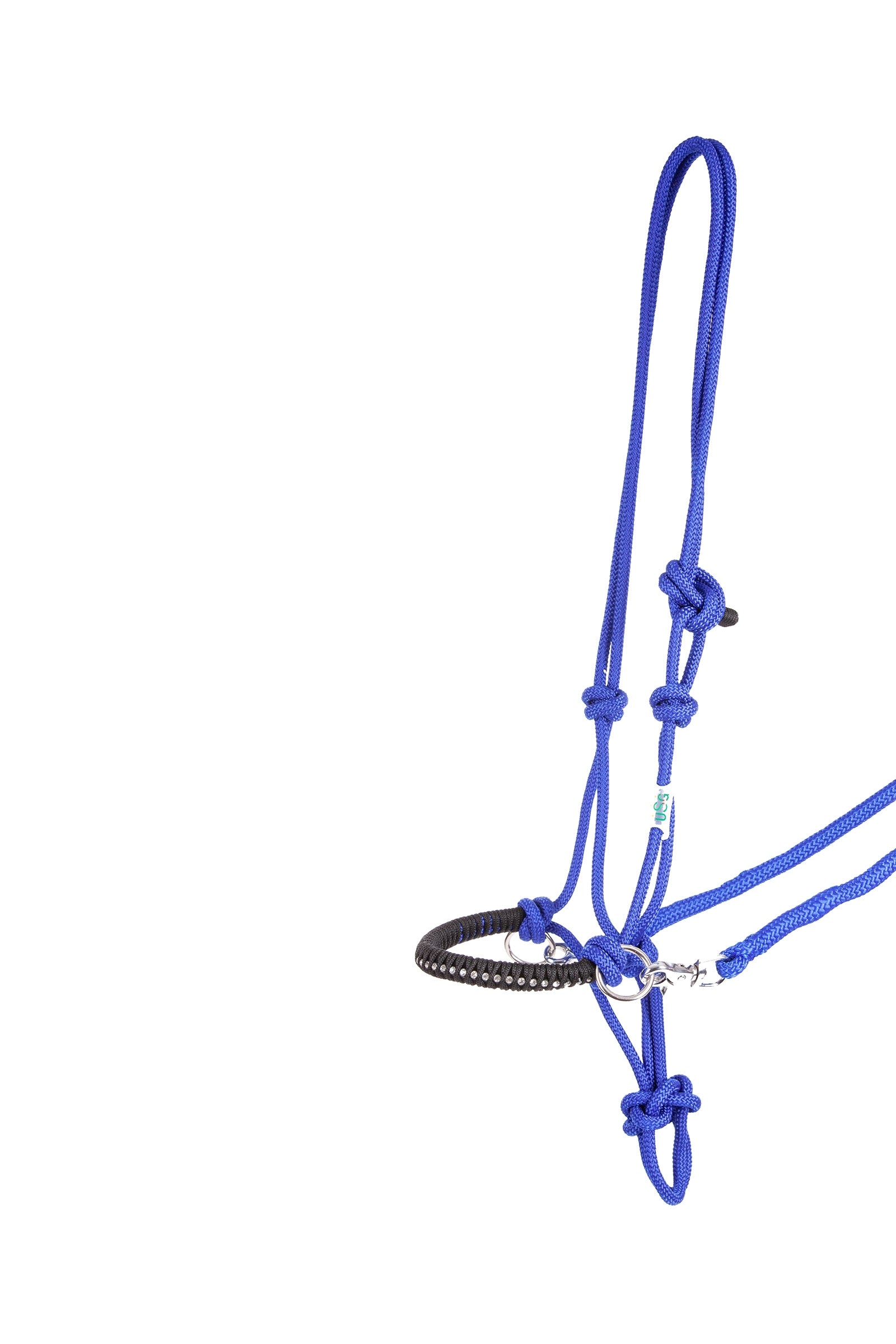 USG Knotted Rope Halter with Reins Grimer og leietau