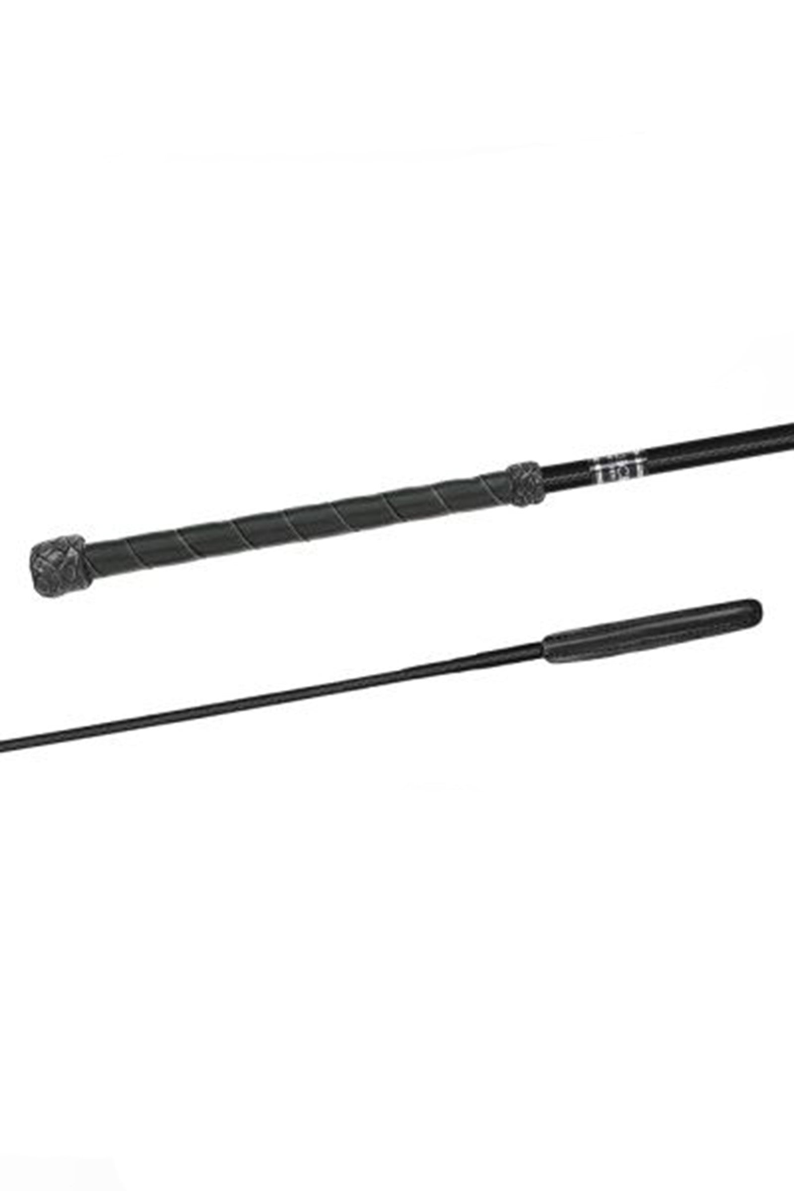 Fleck Dressage Whip with Slim Leather Handle & Leather Flap Pisker