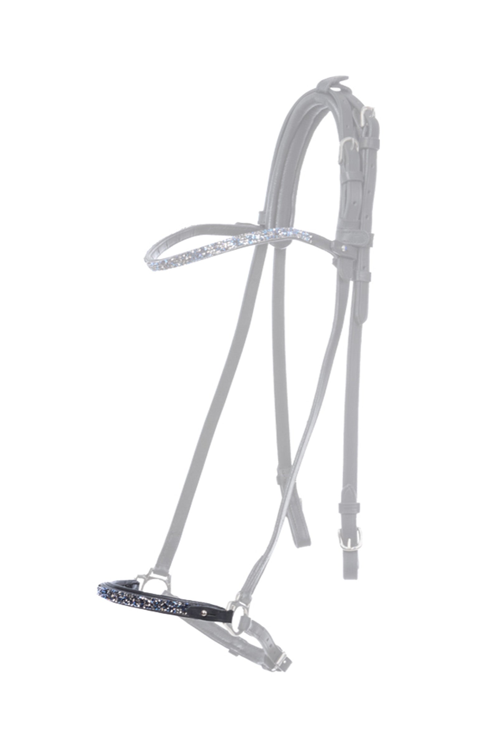 Kavalkade Blár Dropped Noseband Piece for Kjartan Icelandic Bridle Hodelag & Tøyler