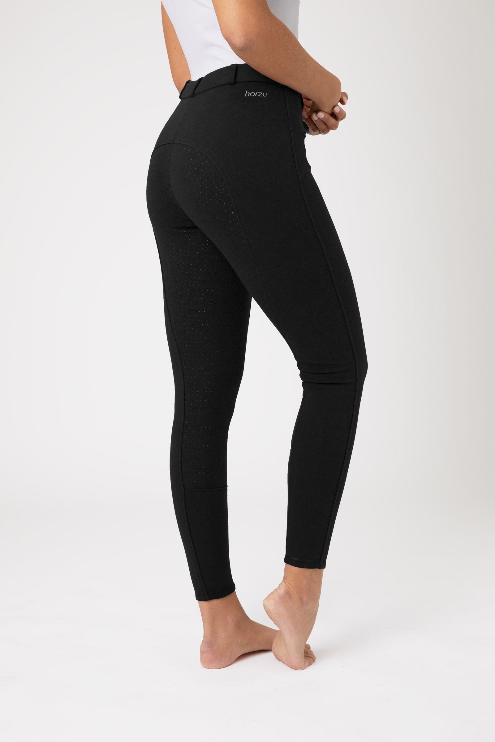 Horze Active helforsterket dameridebukse med silikon Womens Breeches