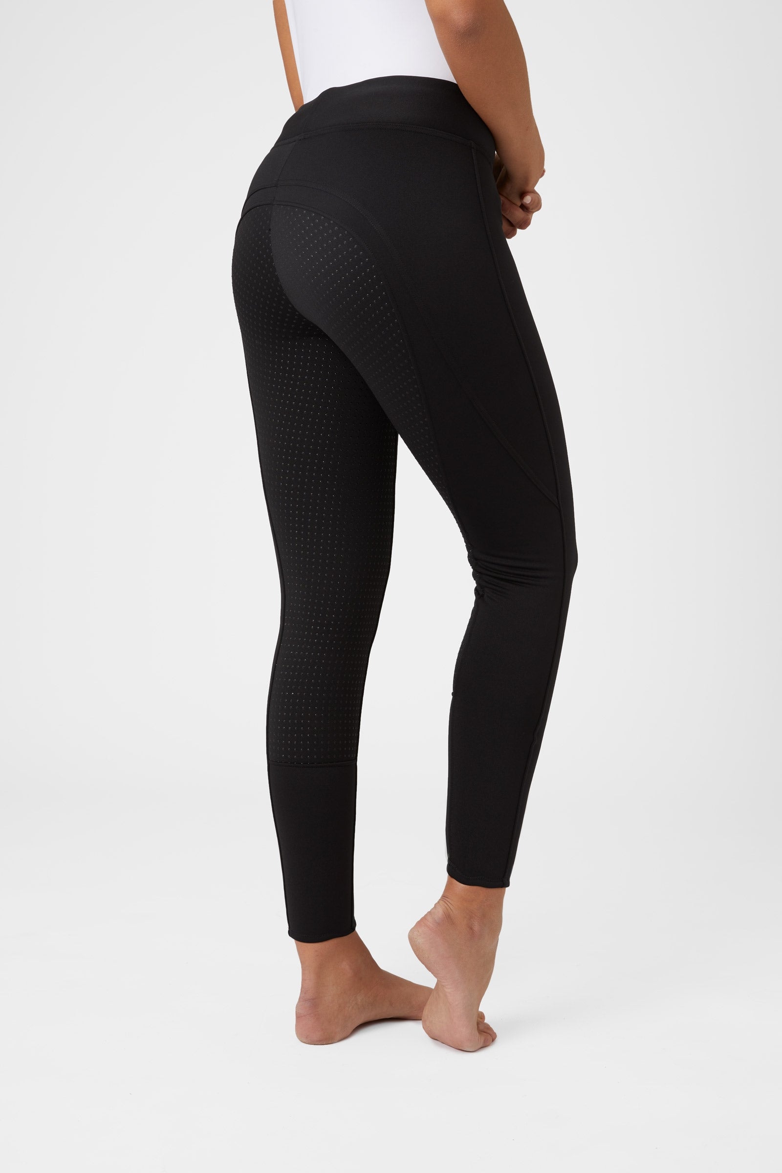Horze Active helforsterket vinterridetights med silikon, dame Womens Breeches