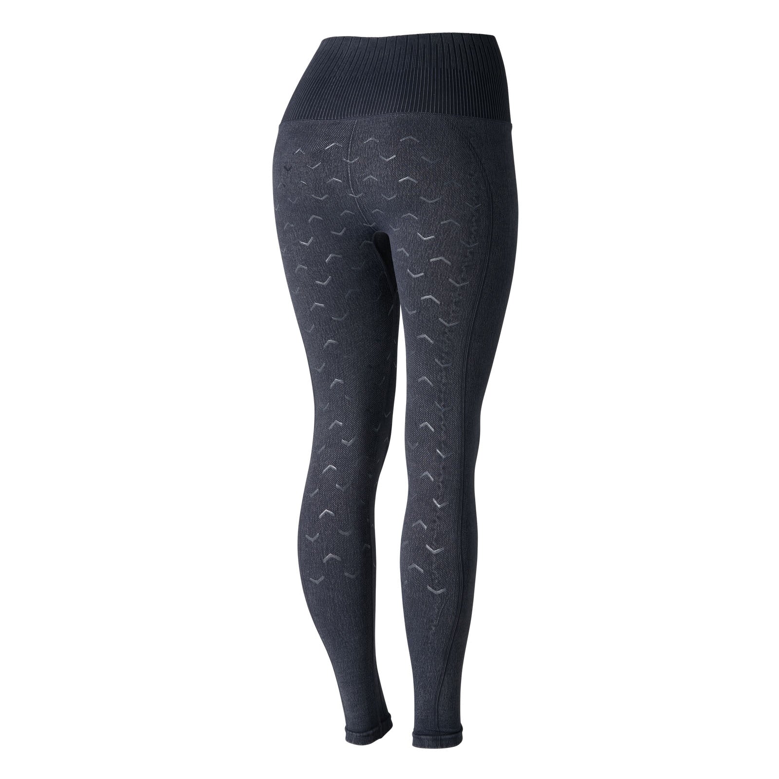 Horze Vanessa tights i denimutseende, sømløs, helforsterket med silikon, dame Womens Breeches