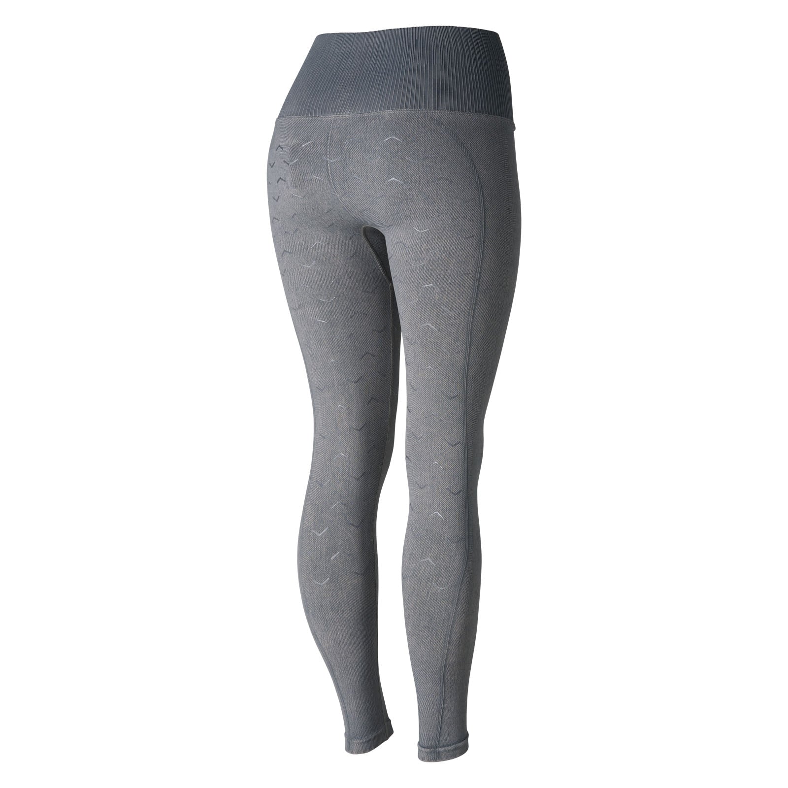 Horze Vanessa tights i denimutseende, sømløs, helforsterket med silikon, dame Womens Breeches