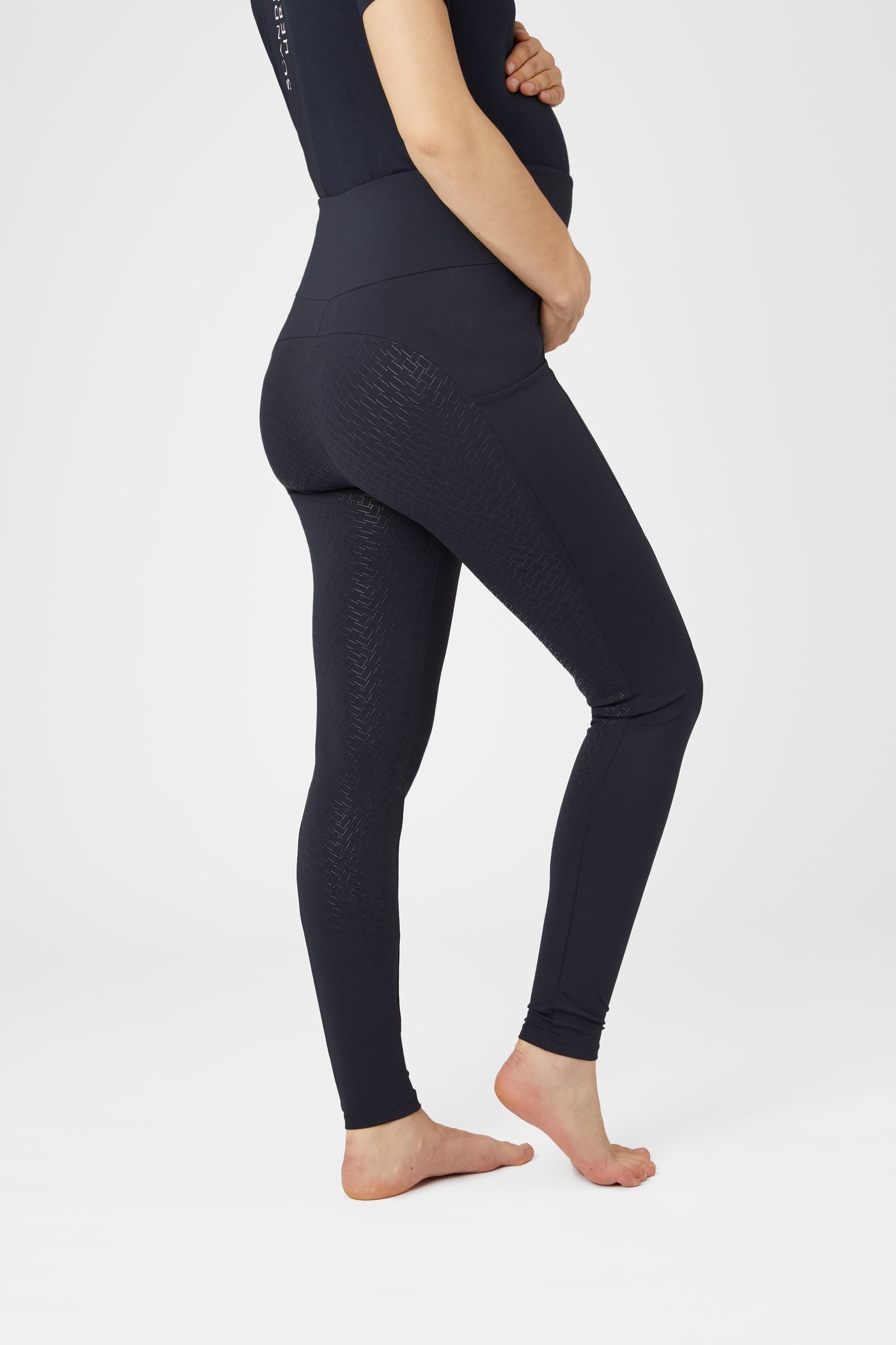 Horze Ginny helforsterkede ridetights med silikon og mobillomme, mammaklær Womens Breeches