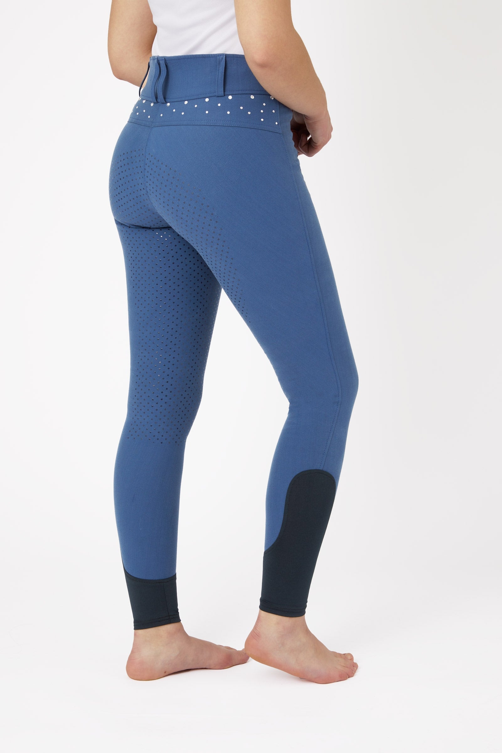 Horze ridebukser med full grip, høyt liv og krystaller til dame Womens Breeches