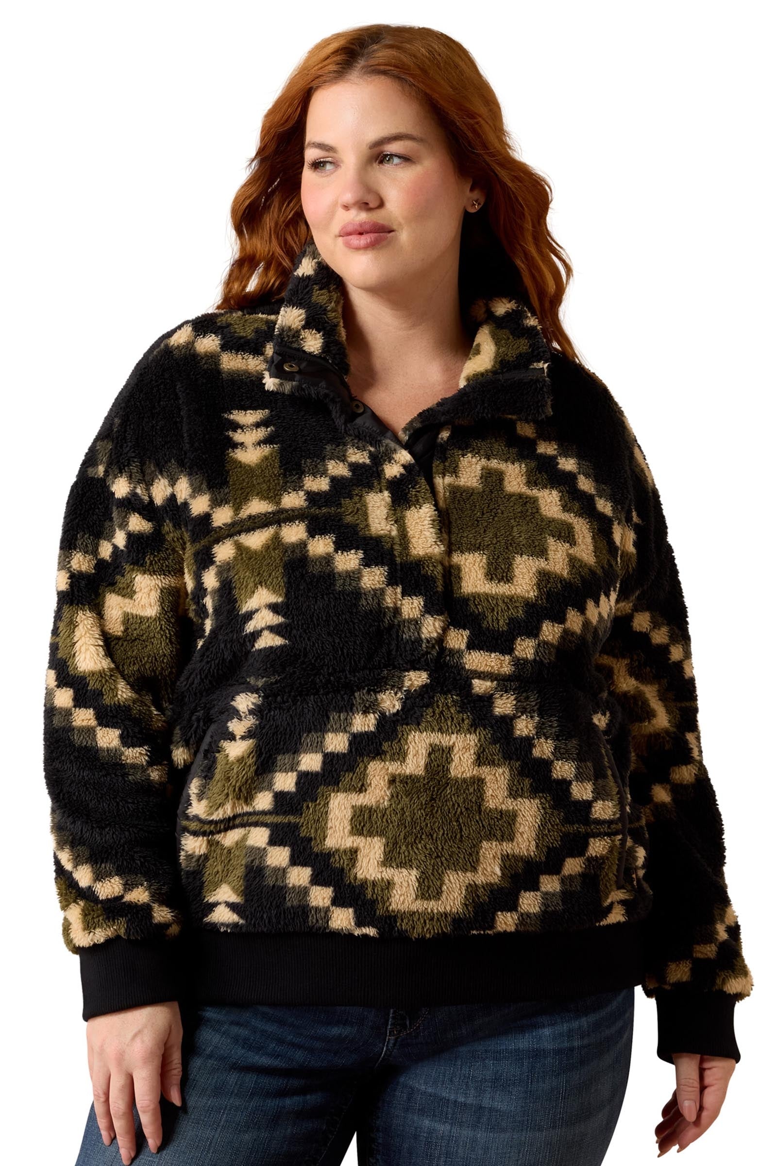 Ariat Berber Snap Women's Sweater With 1/2 Placket Women’s Riding Clothing