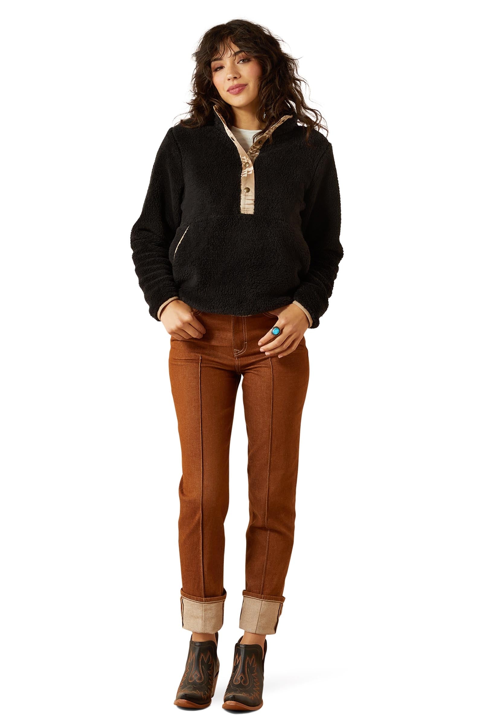Ariat Berber Snap Women´s Sweater With 1/2 Placket Women’s Riding Clothing
