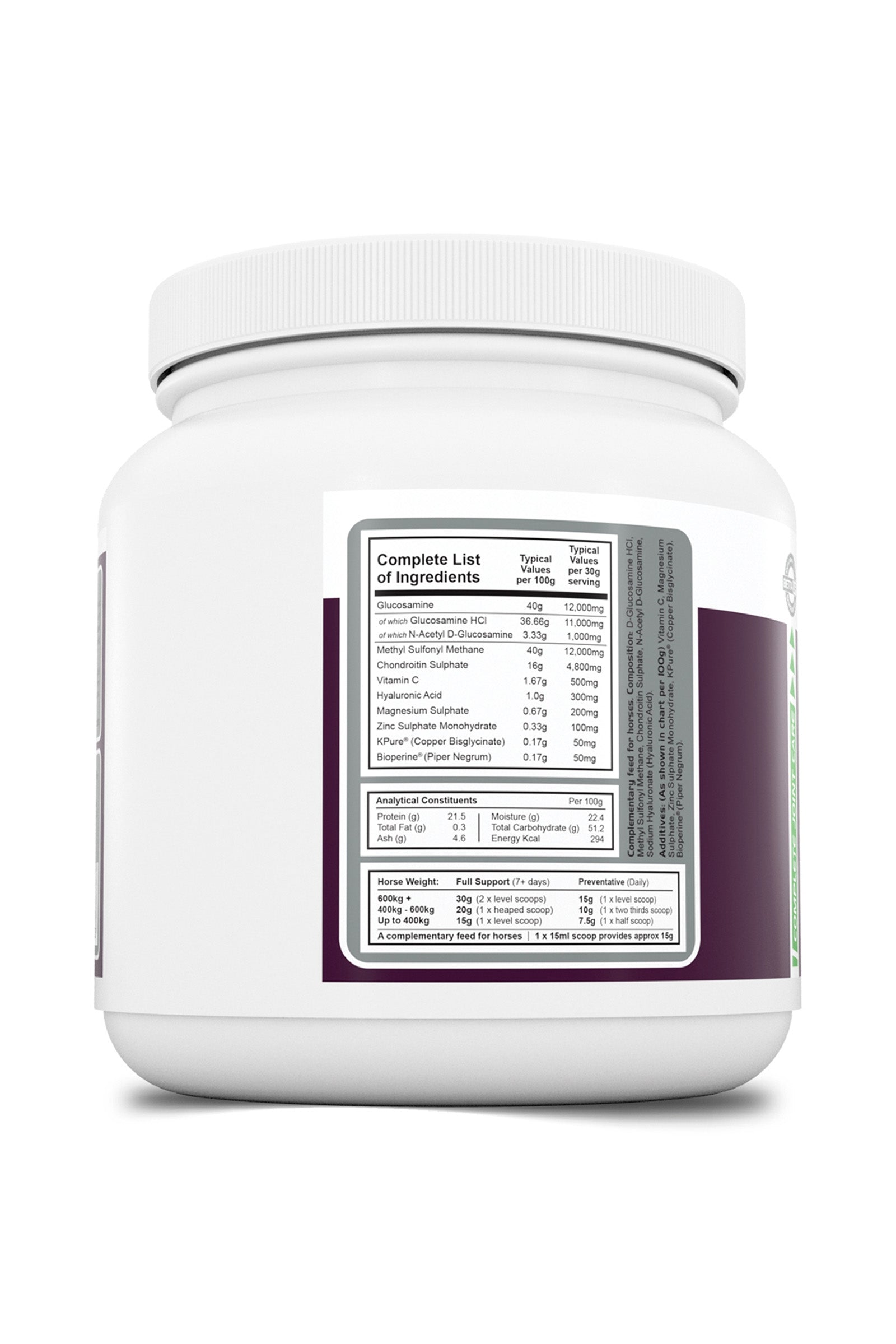 Betta Life PharmaQuin Joint Complete HA fôrtilskudd til hest, 400 gram Horse Feed & Nutrition
