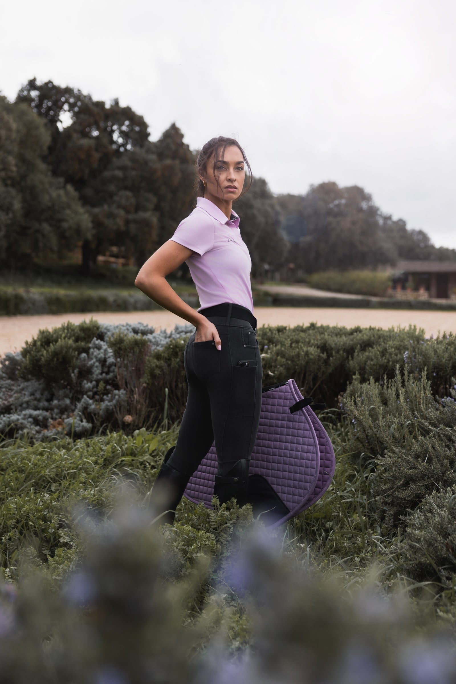 Horze Carolyn Women´s Denim Full Grip Breeches Womens Breeches