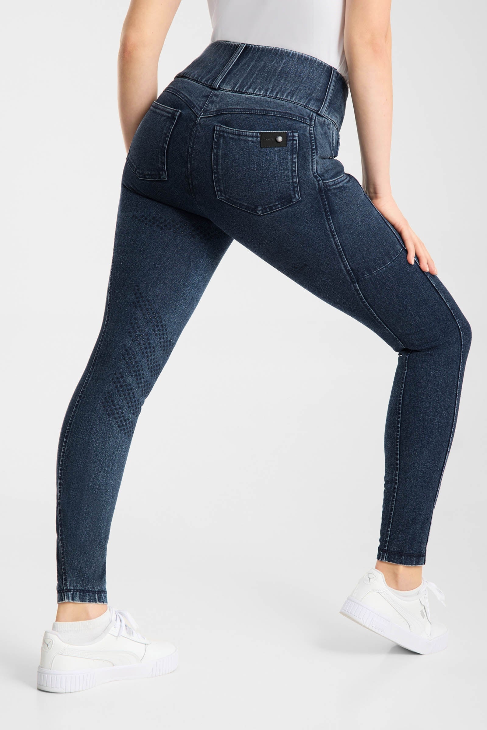 Horze Carolyn denim ridebukser dame full grip Womens Breeches