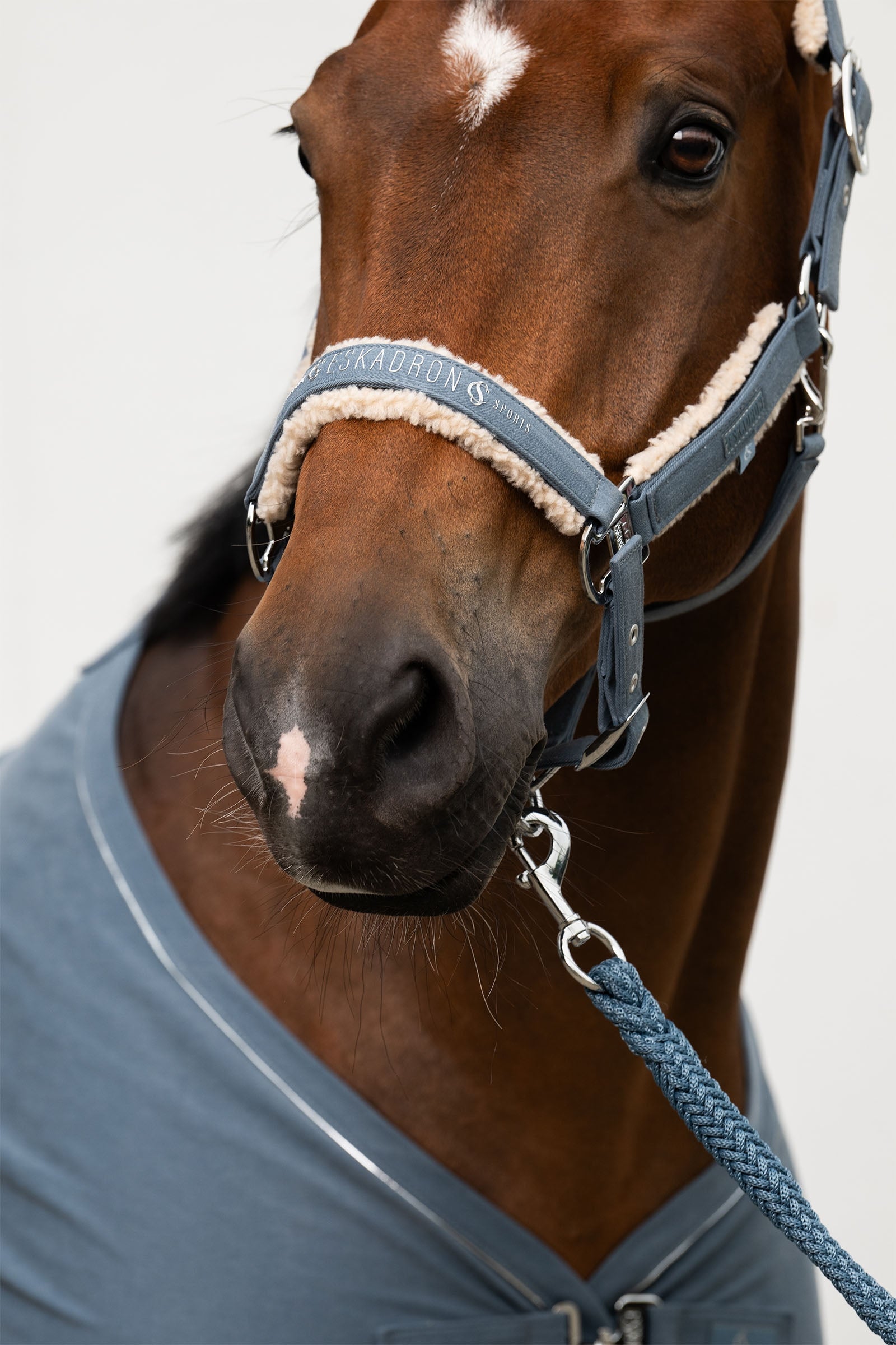 Eskadron Classic Sports SS25 Denim Double Pin Teddyfleece Headcollar Halters & Leads