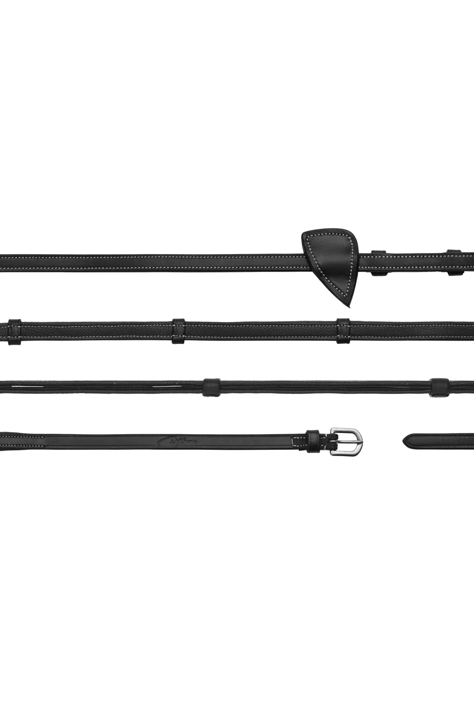 Dy'on Working lærtygler med lærstoppere 13 mm Hodelag & Tøyler