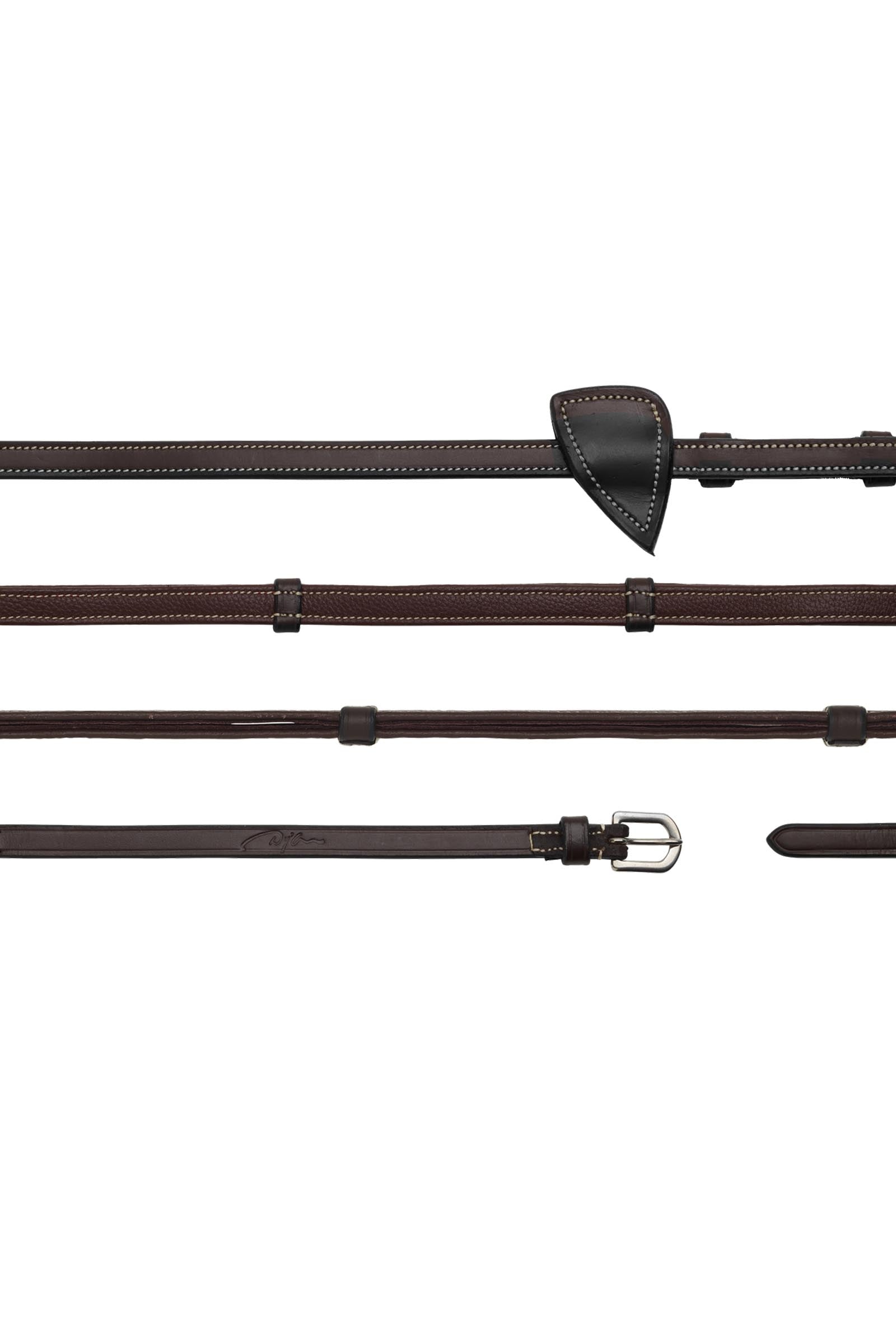 Dy'on Working lærtygler med lærstoppere 13 mm Hodelag & Tøyler