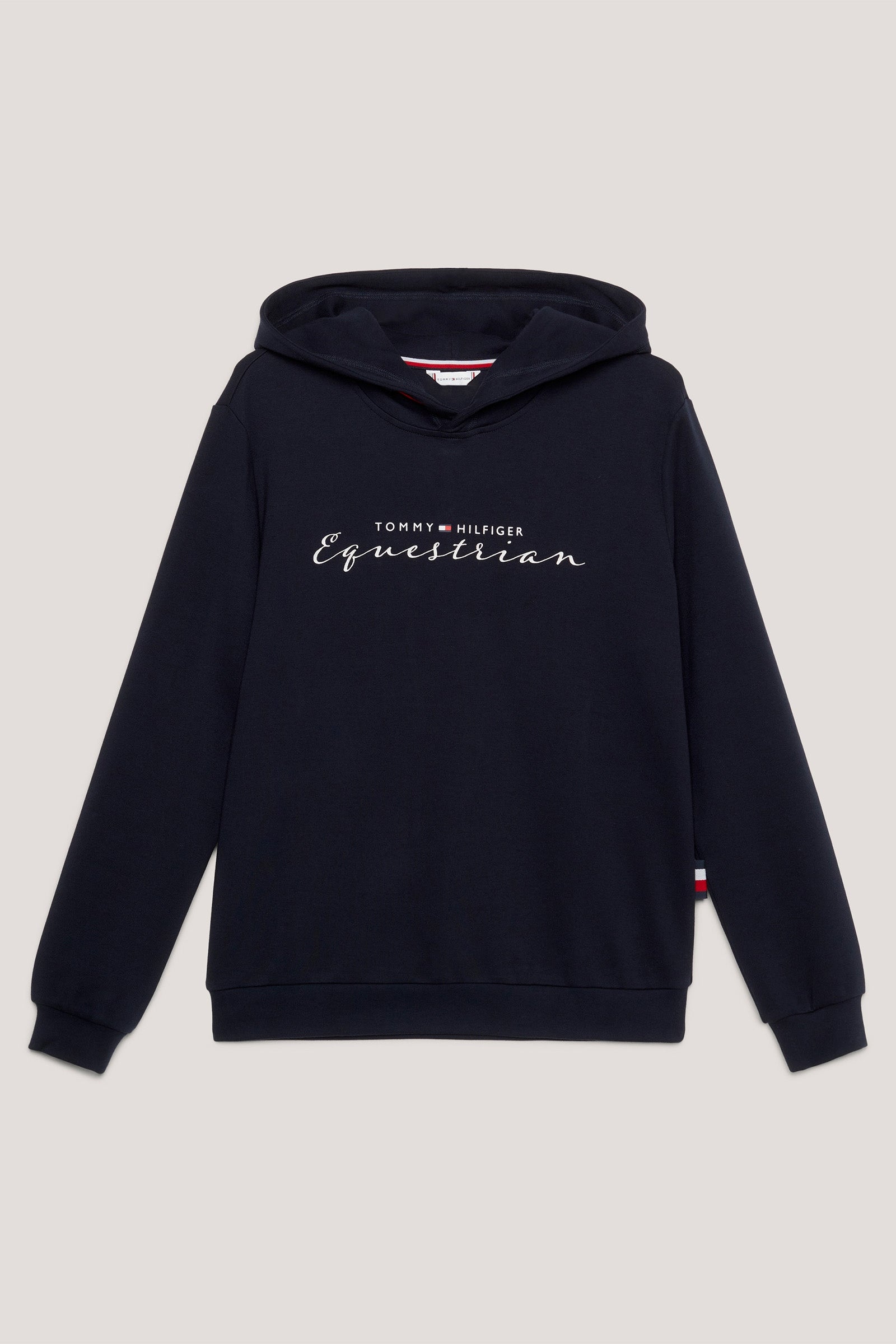 Tommy Hilfiger Equestrian Metallic Logo Grafisk hettegenser for kvinner Rideklær til dame