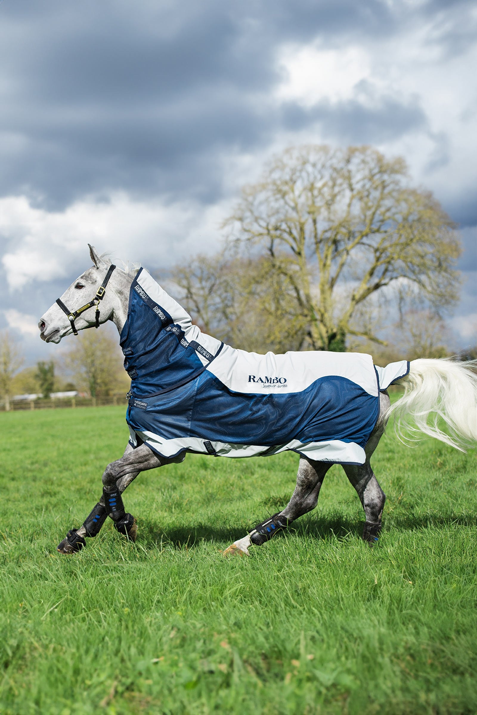 Horseware Rambo Summer Series Turnout Rug With Liner and Detachable Neck, 100g Horse Rugs