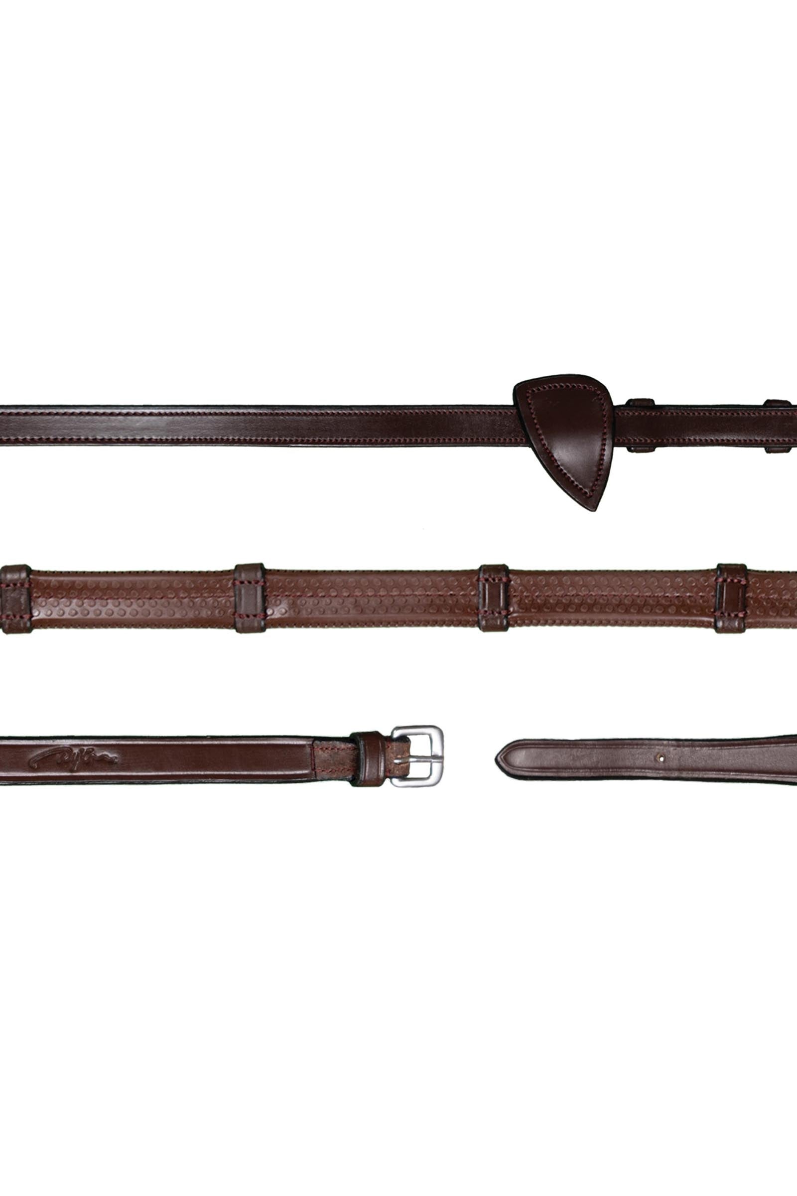 Dy'on New English Collection gummitøyler 13 mm med 7 lærstoppere Hodelag & Tøyler