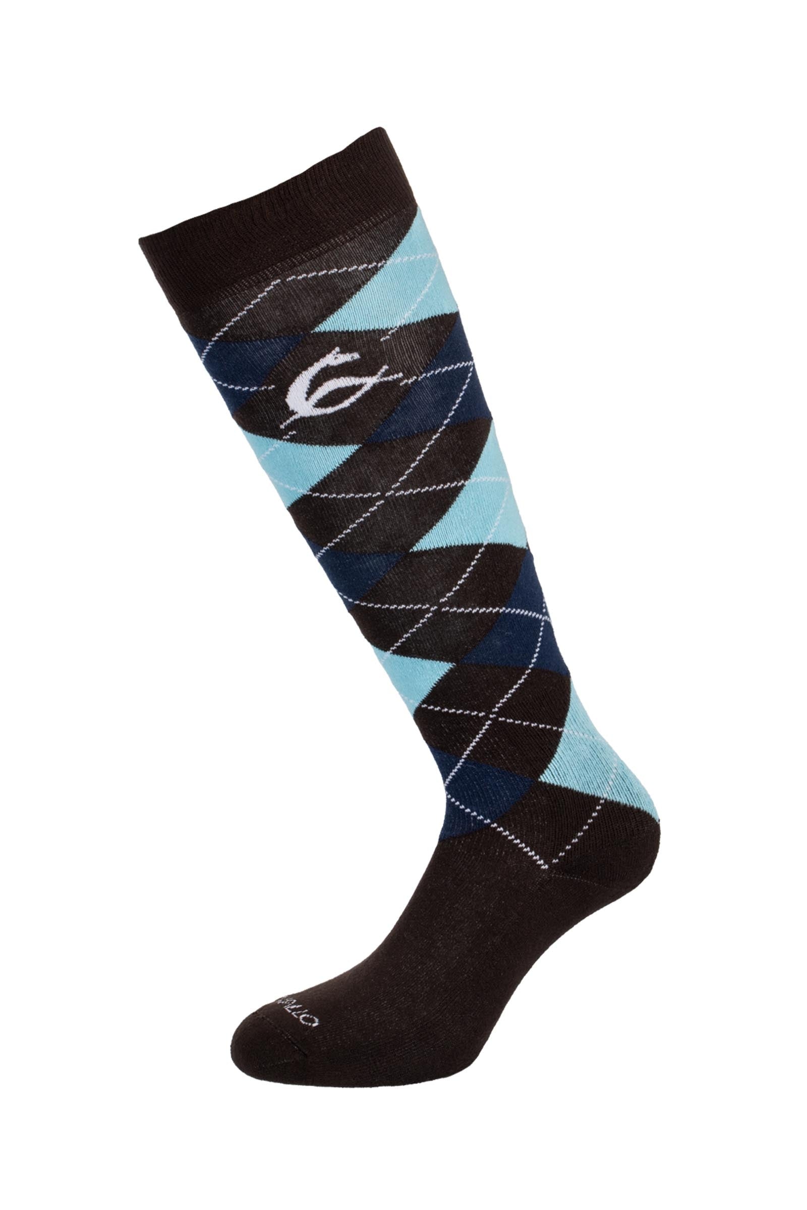 Acavallo Diamond Pattern Cotton Socks Sokker