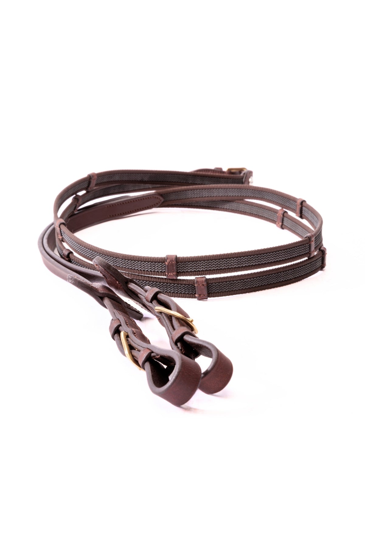 Kavalkade Rubberised Reins With 5 Stops, Oiled, 16 mm Bridles & Reins