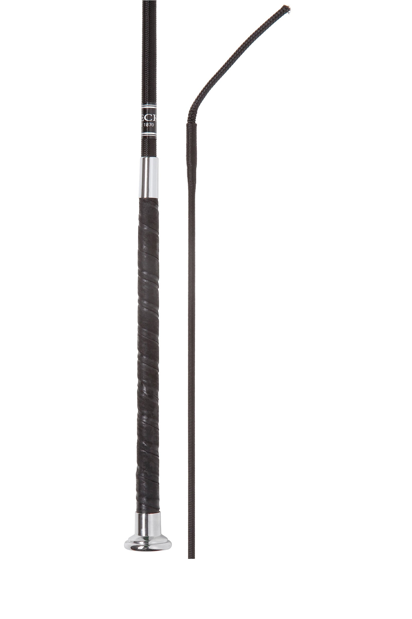 Fleck Dressage Whip Ultra Soft with Nickel Mushroom Cap Pisker