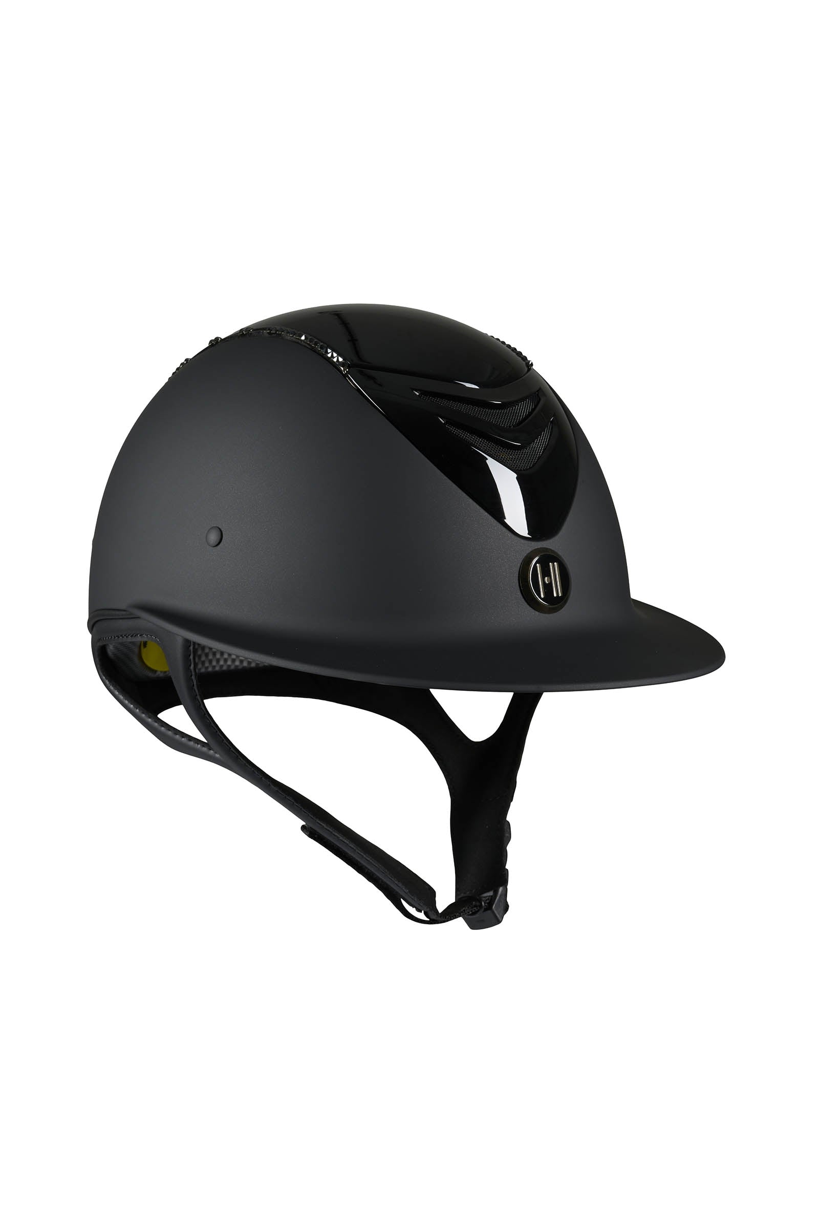OneK Mips Avancé Matt Glossy Top Swarovski Riding Helmet Ridehjelm & sikkerhetsvest