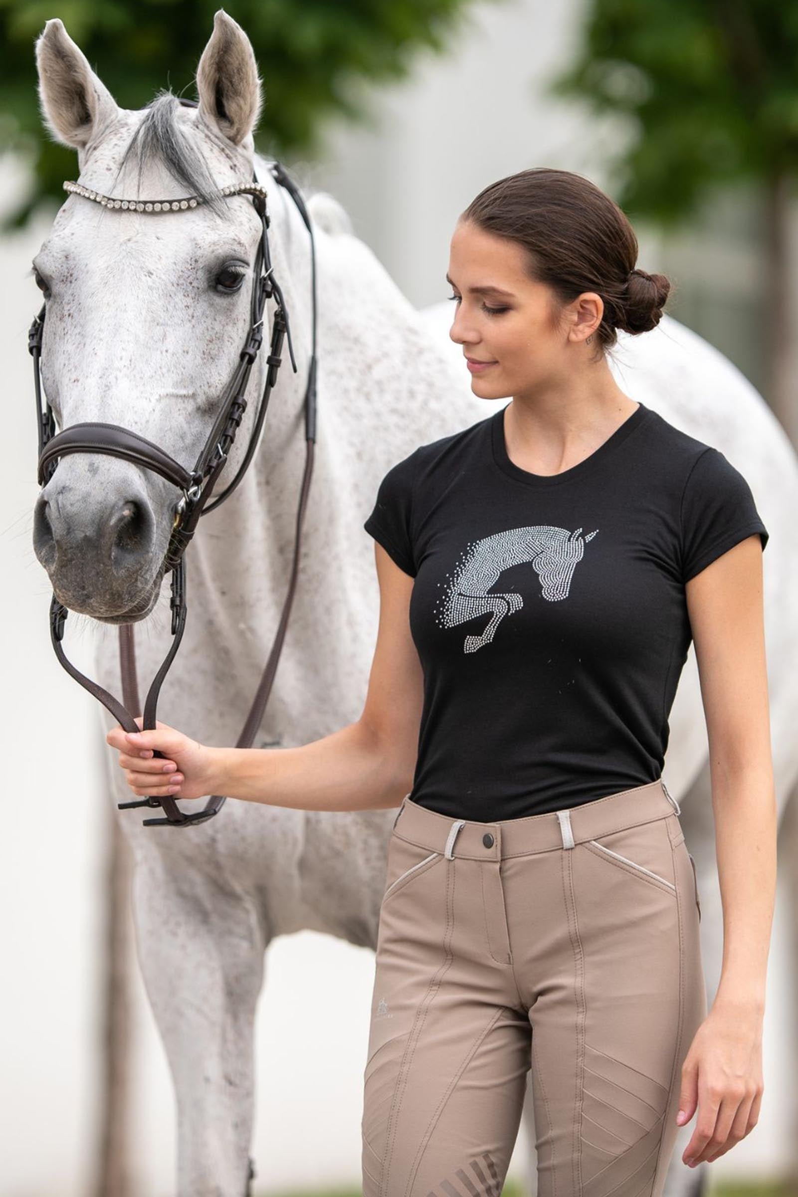 Cavalliera Riding Cotton Top Jumping Star, Women's Short Sleeve Women’s Riding Clothing