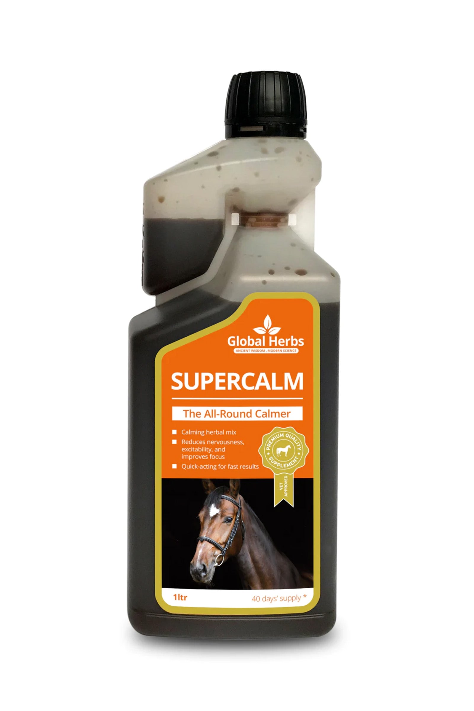 Global Herbs SuperCalm, flytende, 1 liter Horse Feed & Nutrition